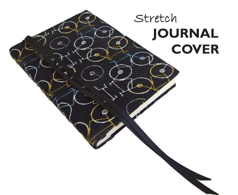 Premium Black Stretch Fabric A5 Journal Cover for 5 x 8.25