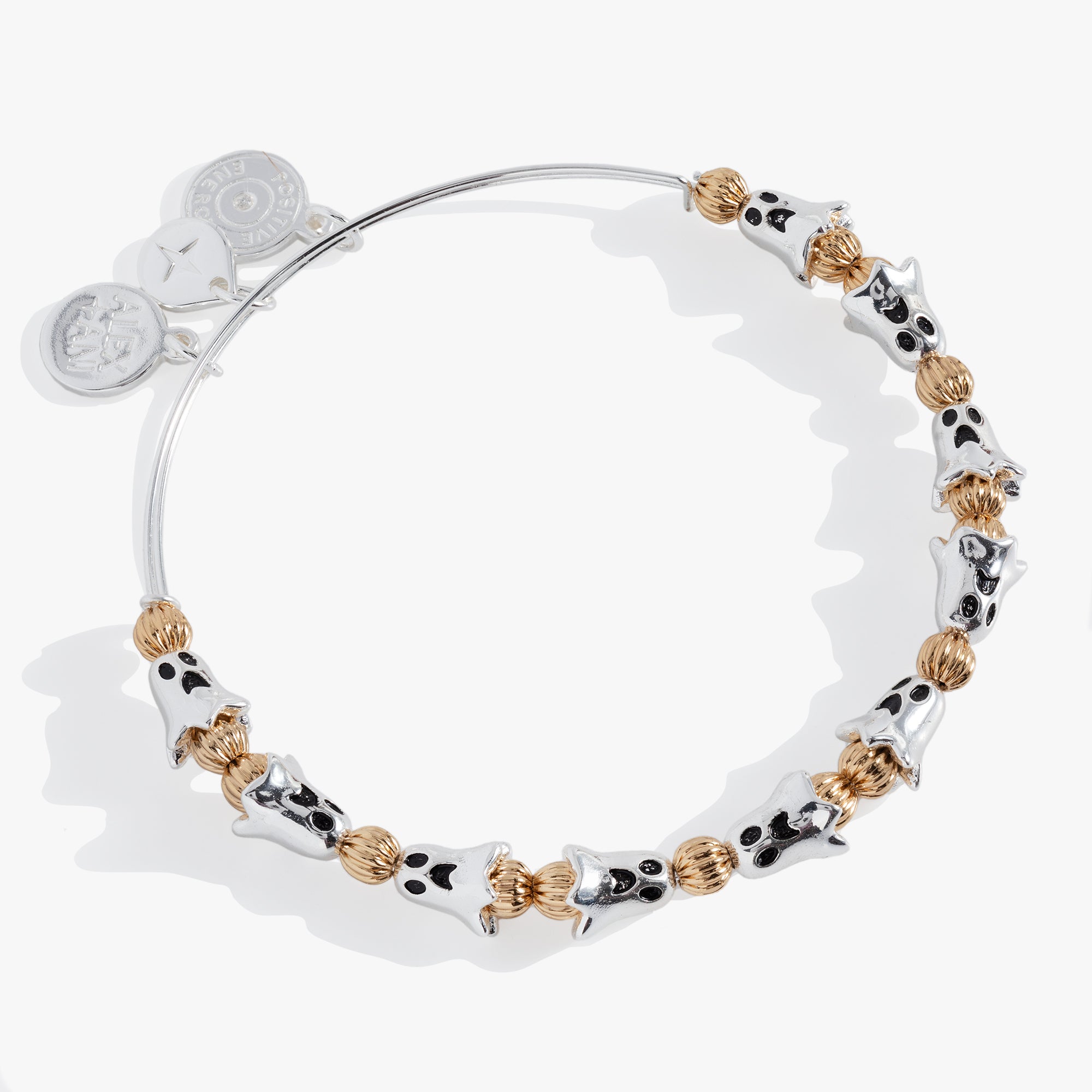 Ghost Beaded Bangle - Stylish Handmade Beaded Bracelet for Women - Perfect for Halloween, Cosplay & Boho Fashion Accessories