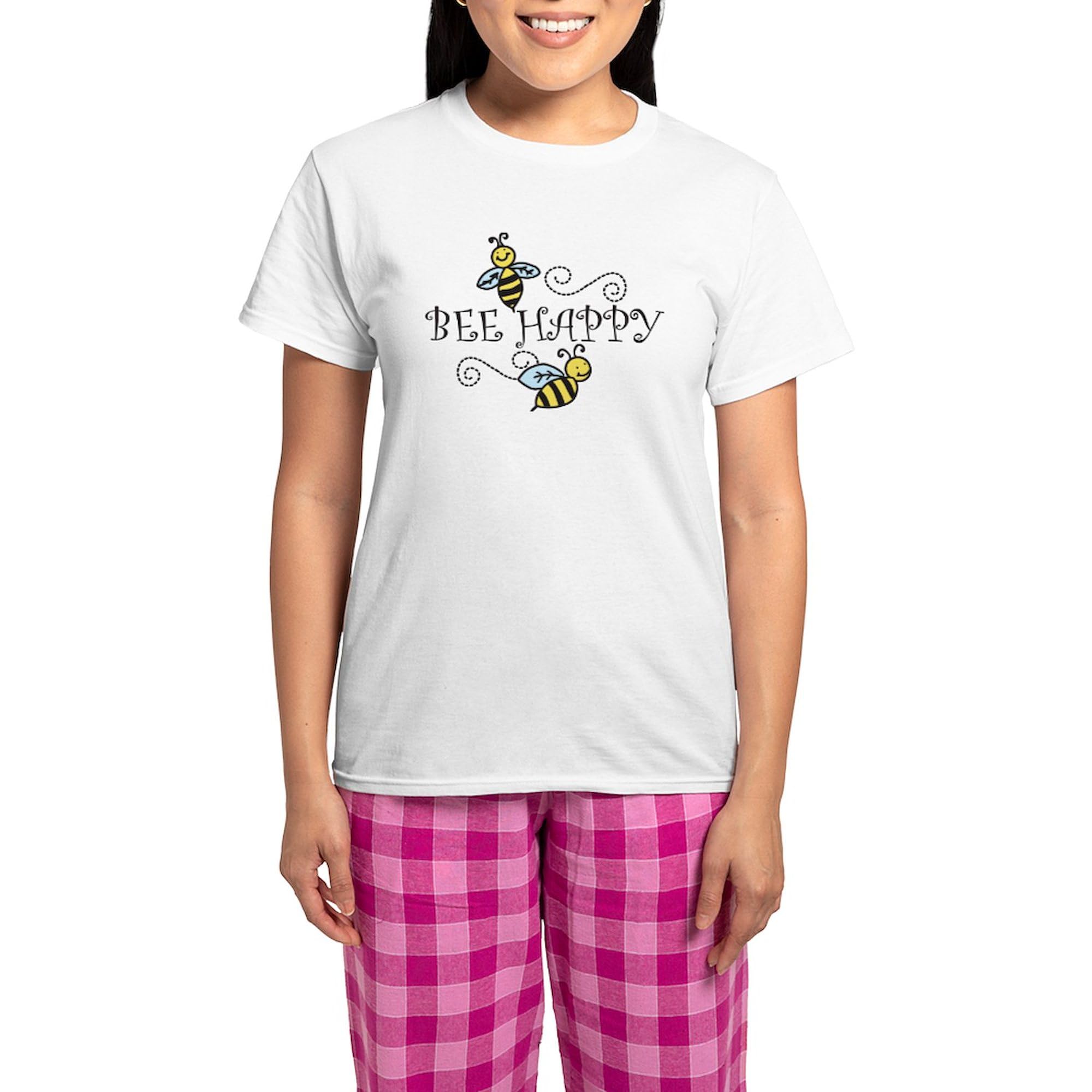Bee Happy Women's Lightweight Cotton Pajama Set - Comfortable Sleepwear for Women | Cozy Lounge & Bedtime Pajamas