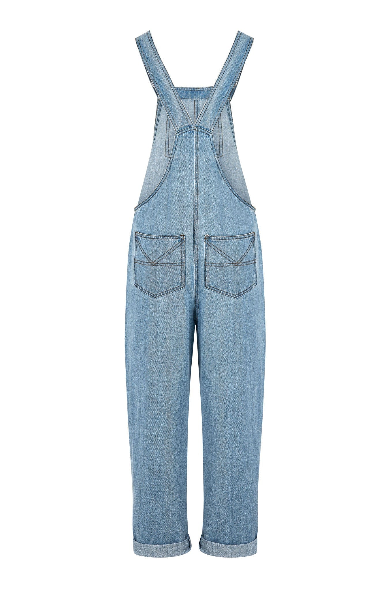 Joy Organic Cotton Denim Dungarees for Women - Light Blue Wash Comfortable Overalls | Perfect for Casual Wear, Gardening & Outdoor Activities