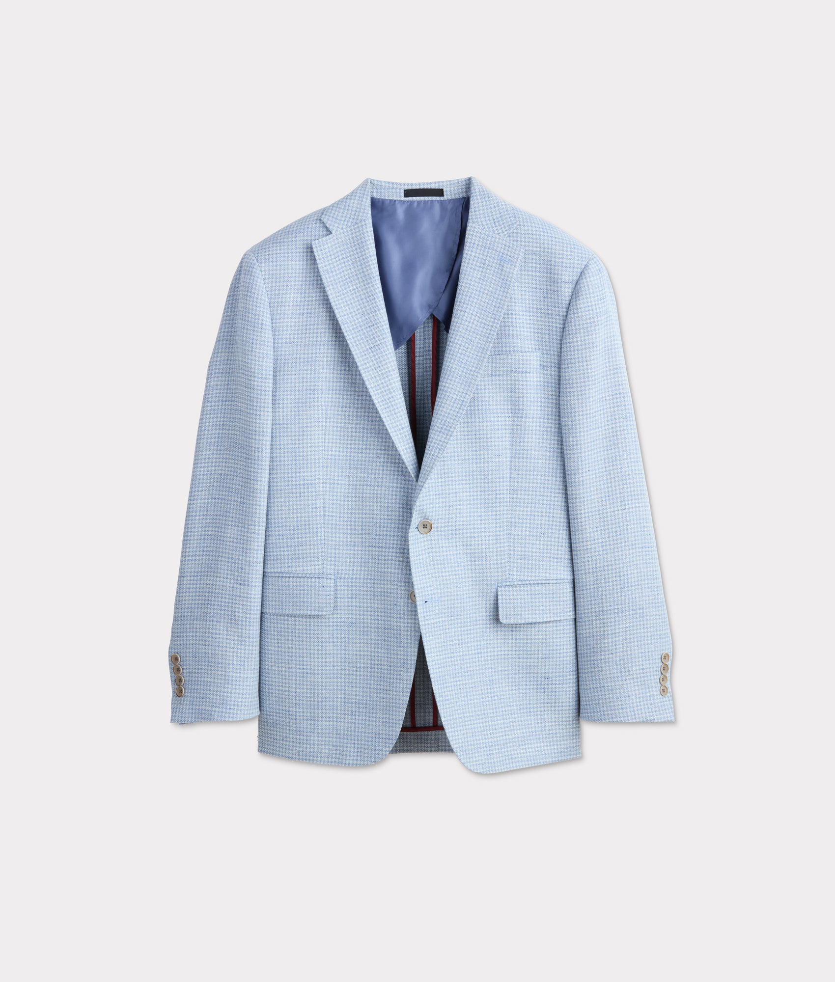 Lucchese Light Blue and Cream Mini Check Sport Coat for Men | Stylish Casual Blazer for Office, Weddings & Outdoor Events