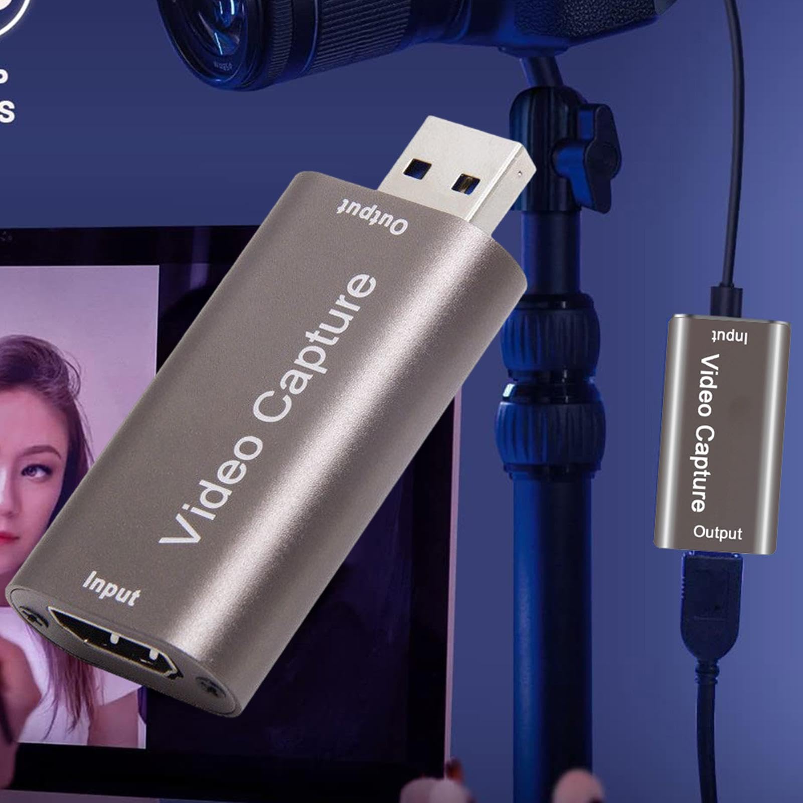 SVCEQZE 4K Video Capture Card - No Signal Loss HDMI Audio Recorder for Live Streaming, Gaming, Recording & Podcasting - Compatible with PC, Mac, PS5, Xbox & Nintendo Switch
