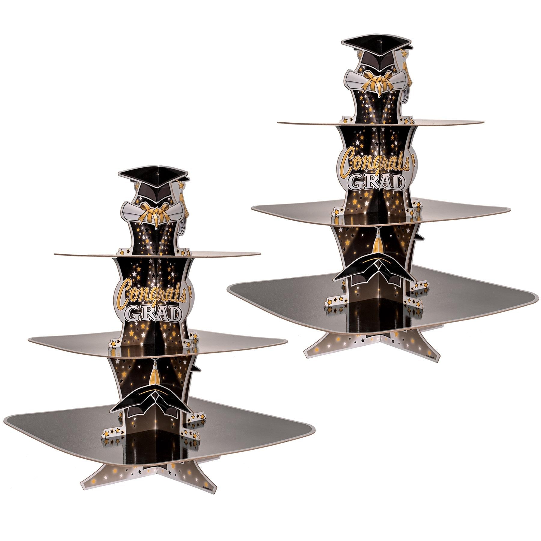 12 Pack Beistle Graduation Party Cupcake Stands - Durable Disposable Dessert Display for Graduation Ceremony, Birthday & Celebration Events - Perfect for School Parties, Family Gatherings & Office Celebrations