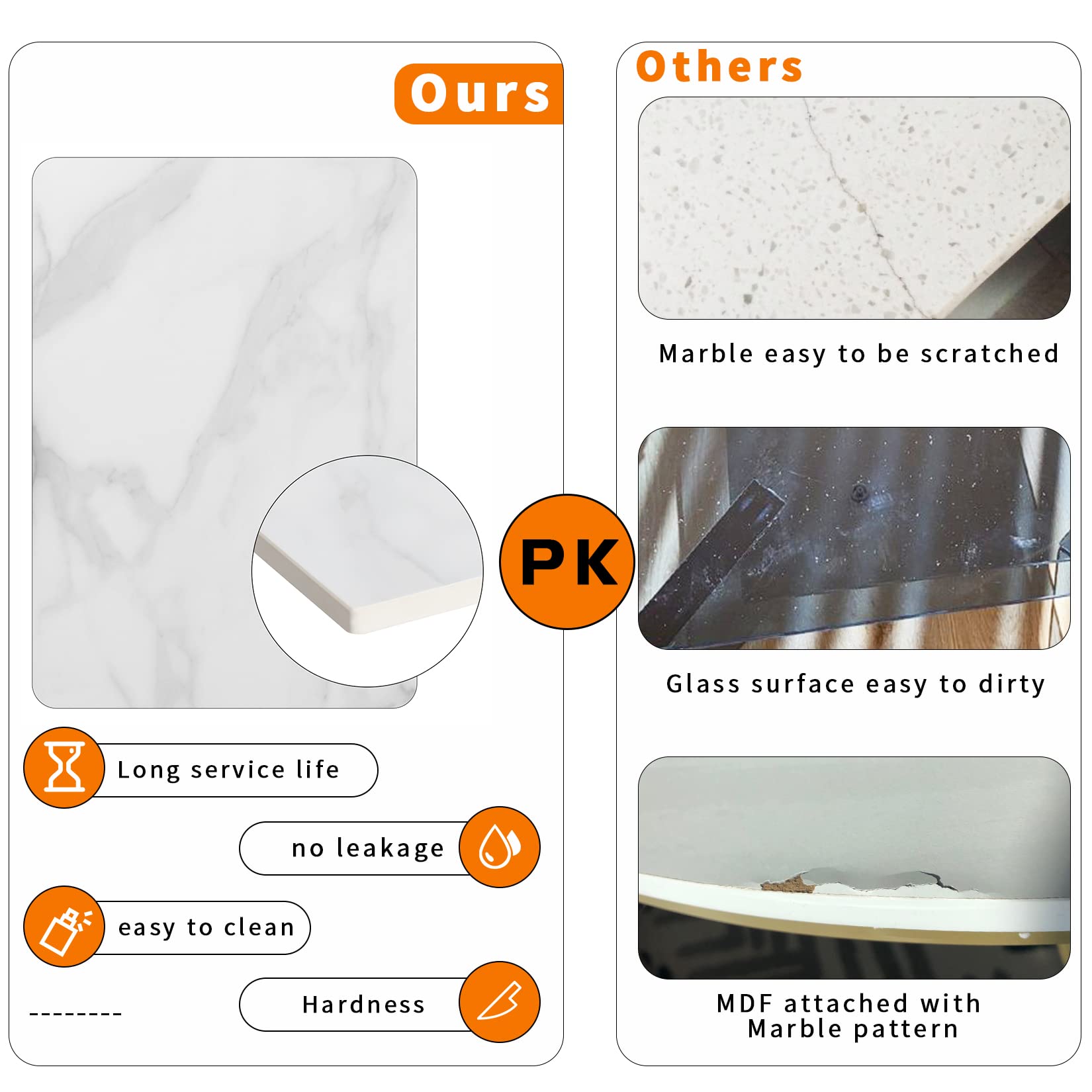 Wisfor Sintered Stone End Table - 2 Tier Round White Side Table with Golden Frame - Modern Small Coffee Table & Nightstand for Living Room, Bedroom - Perfect for Holding Drinks, Books & Decor