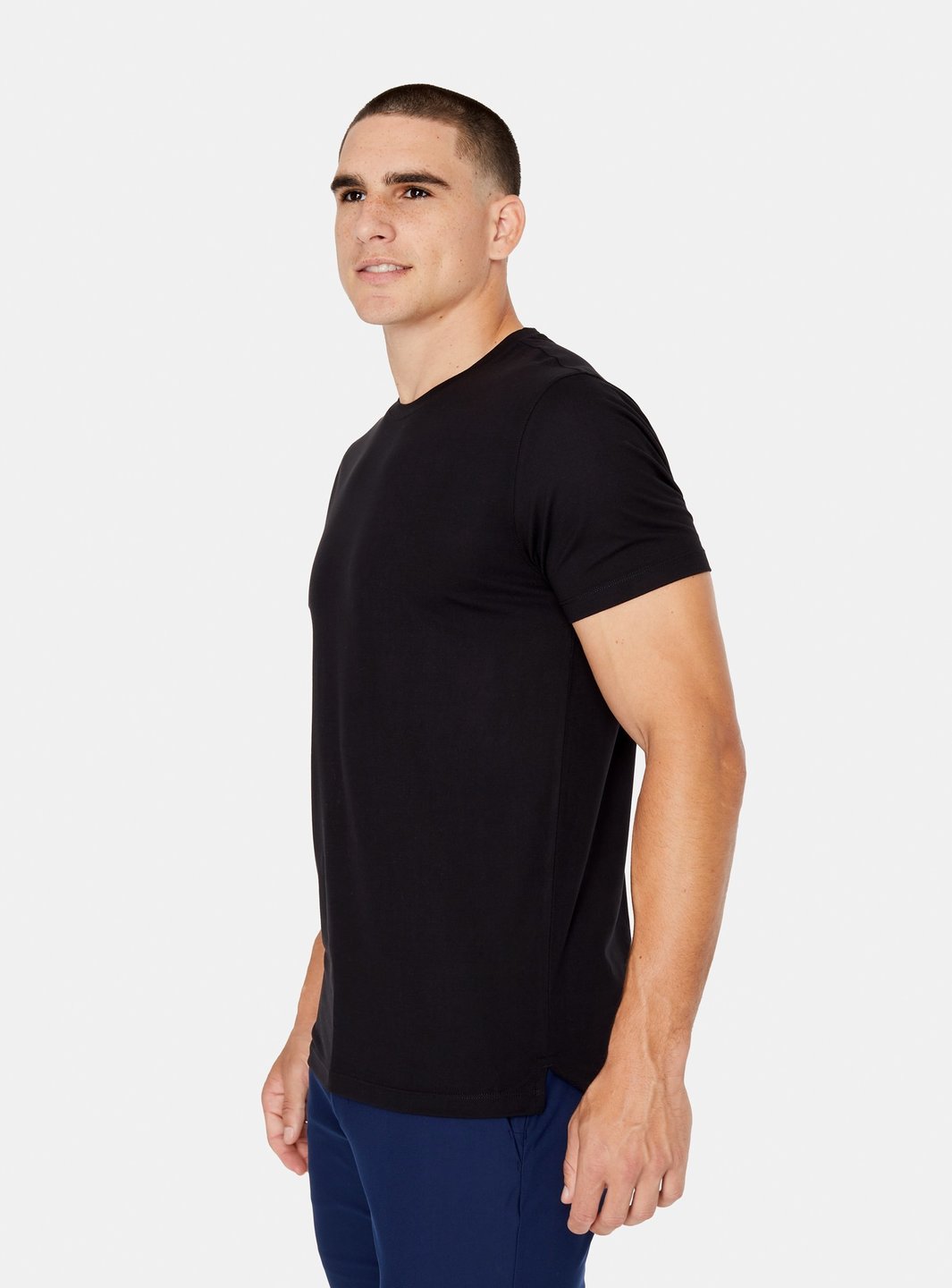 Premium Cotton Core Crew Neck T-Shirt for Men - Soft Black Basic Tee for Casual Wear & Layering | Everyday Comfort Fit