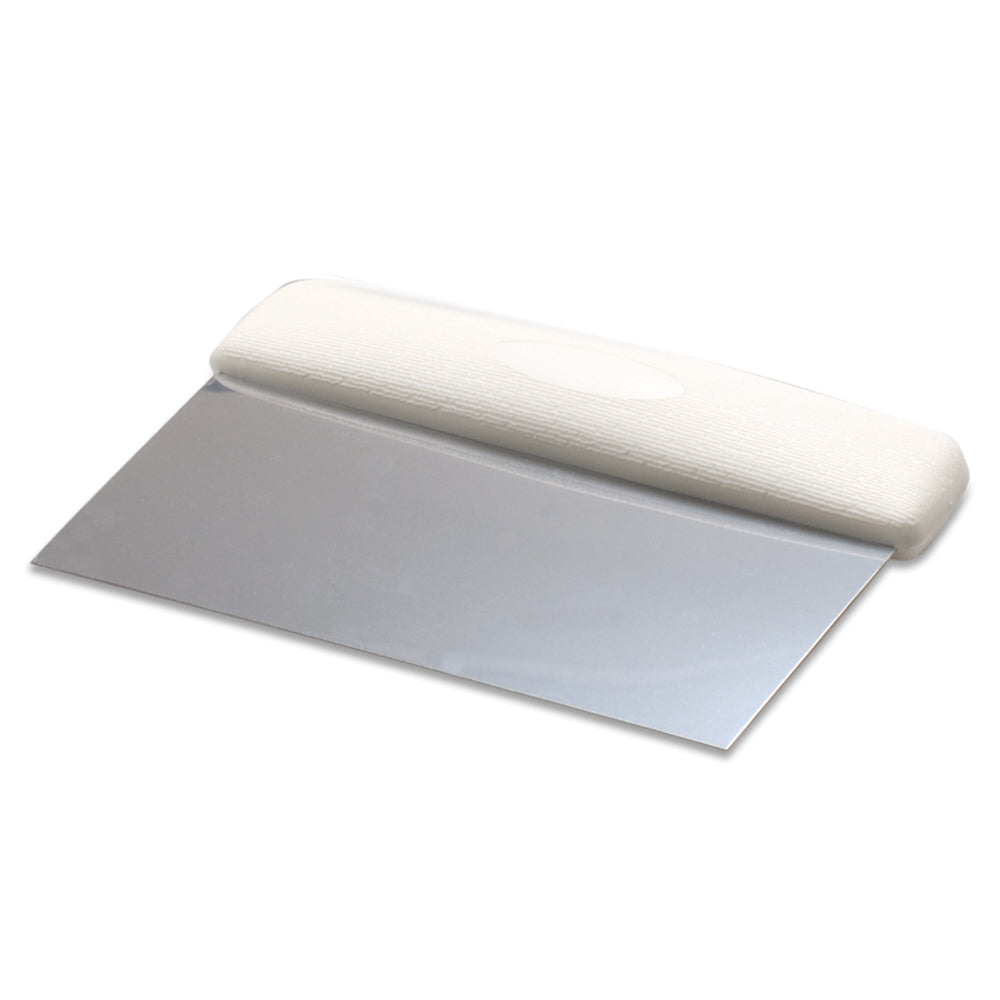 Stainless Steel Bench Scraper - Dough Cutter & Pastry Scraper for Baking, Cooking & Kitchen Prep - Heavy Duty Metal Dough Blades for Bread, Cookies & Pizza Dough (1 Pack)