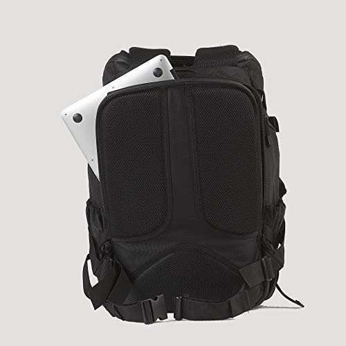 PICSIL Military Expandable Tactical Backpack - Waterproof Molle System Travel Backpack for Men & Women - Hiking, Camping, Outdoor Adventures (Black)