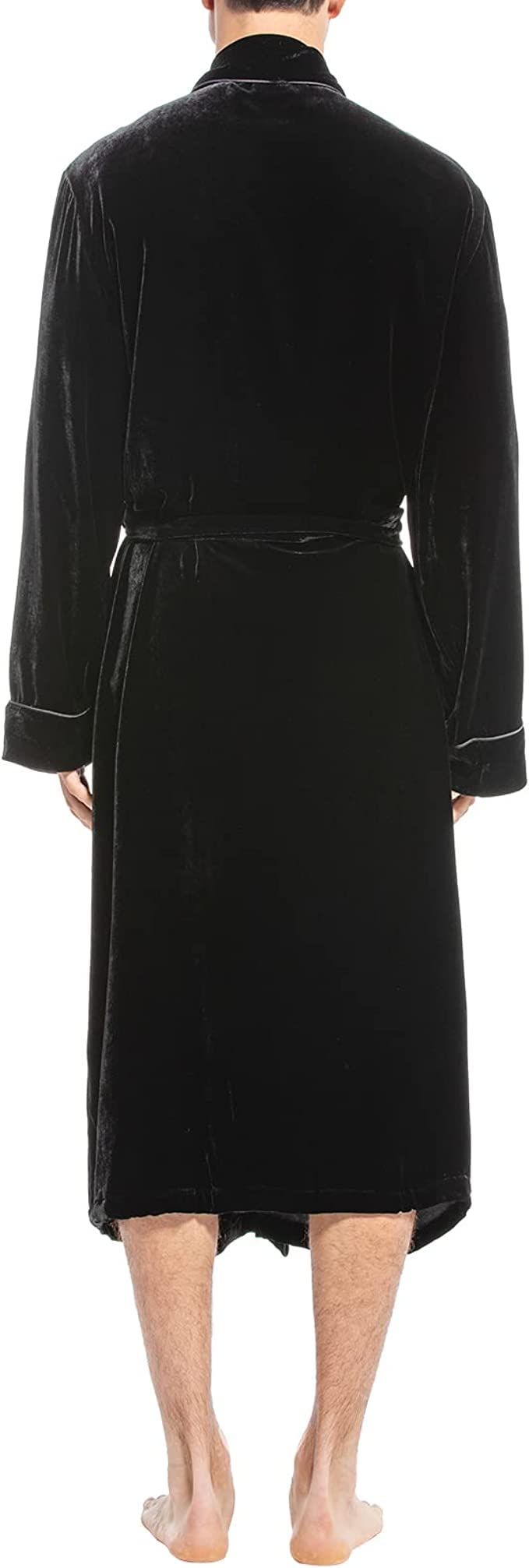 Luxury Men's Silk Velvet Robe - Soft Bathrobe & Nightgown for Fall/Winter - Cozy Loungewear for Home Relaxation & Spa Days