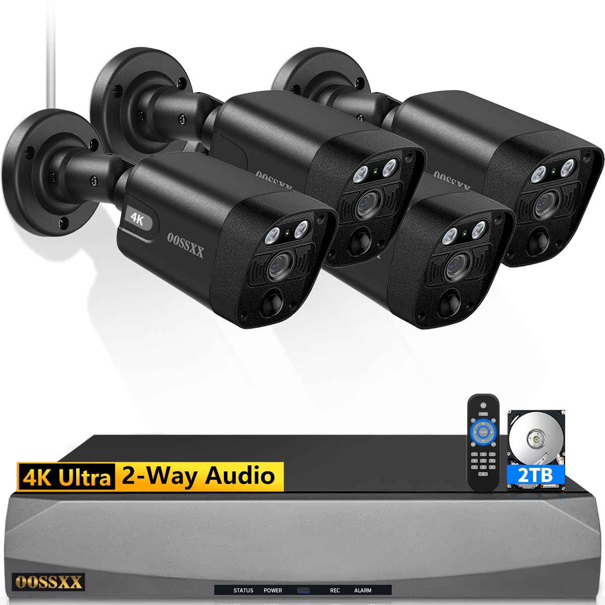 4K/8MP 130° Ultra Wide-Angle PoE Security Camera with 2-Way Audio - Outdoor/Indoor IP Surveillance System for Home & Business Protection (Ideal for Monitoring Properties, Driveways, and Retail Stores)