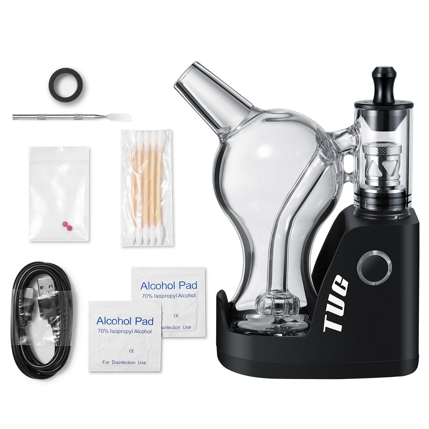 Crossing TUG 2.0 Bubbler Replacement Glass with Carb Cap - Premium Water Pipe Accessory for Smooth Smoking Experience | Perfect for Dab Rigs and Concentrate Vaporizers