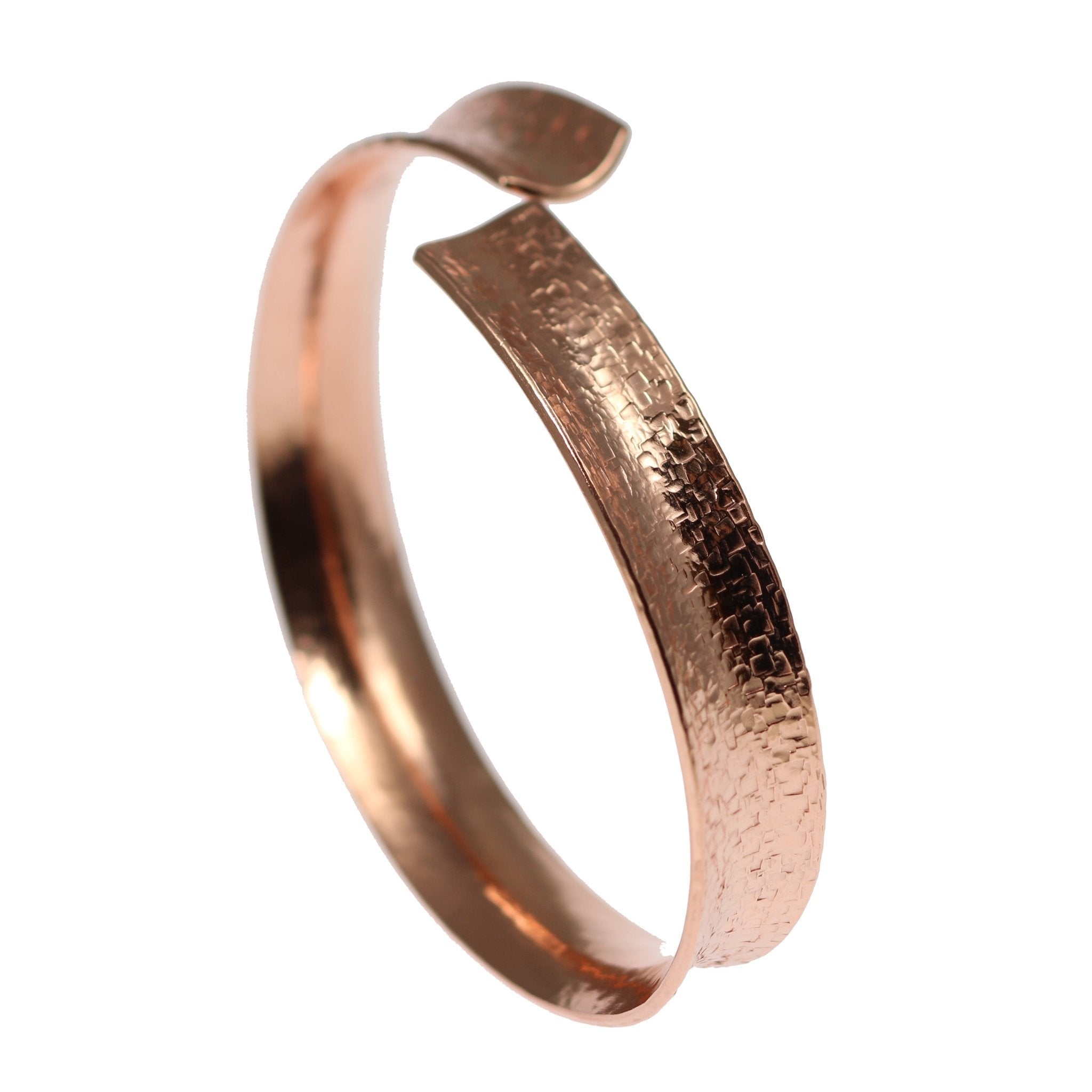 Handmade Anticlastic Textured Copper Bangle Bracelet for Women - Boho Chic Jewelry for Everyday Wear & Special Occasions