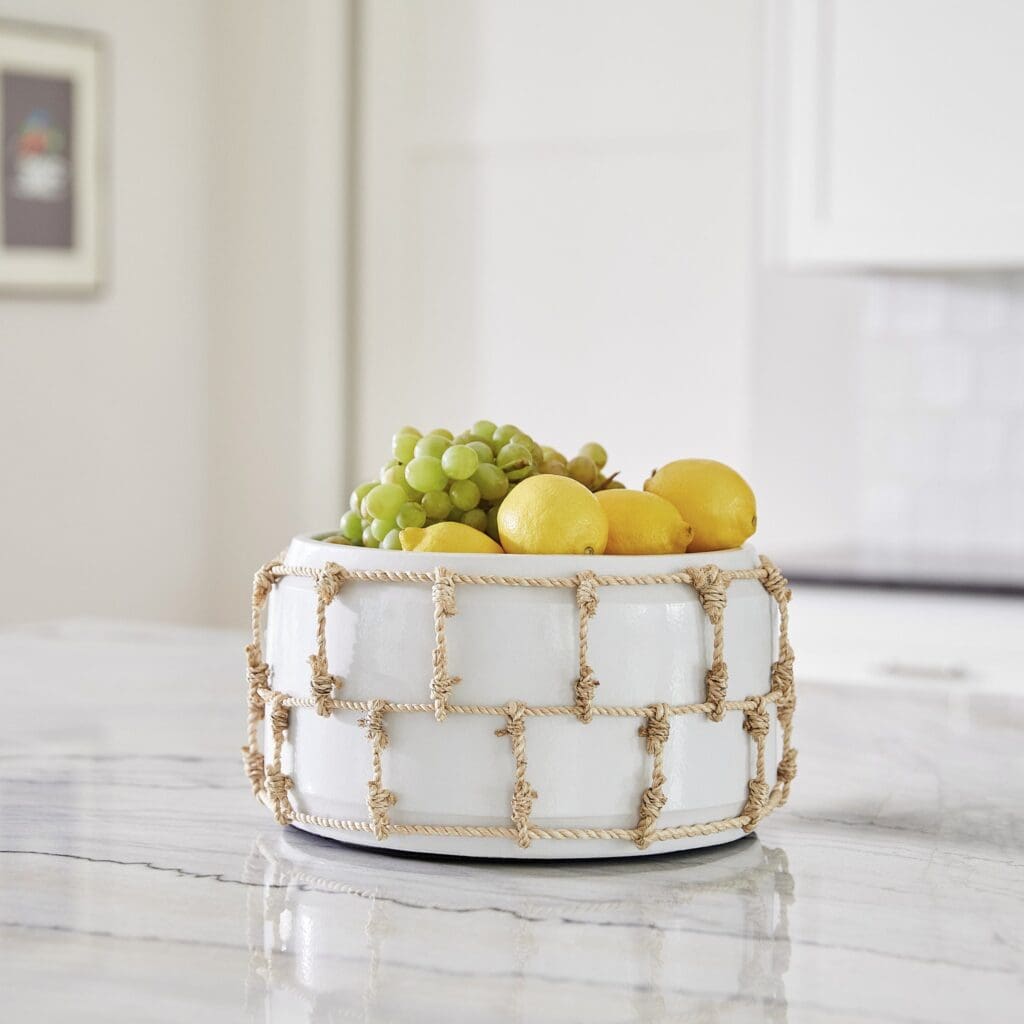 Cyan Design 11584 Antrea Bowl - White Ceramic Decorative Bowl for Home Decor, Centerpiece, Fruit Display, and Tabletop Decorations