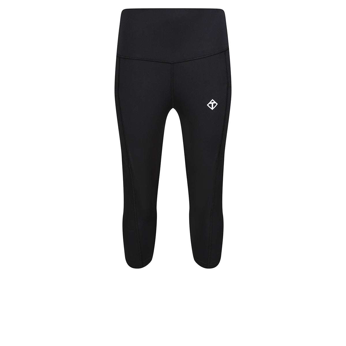 Black Diamond Luxe Capri Pants with Pockets - Stylish & Comfortable Women's Yoga Pants for Workout, Lounge & Travel