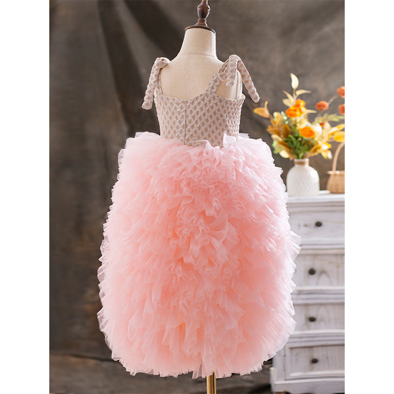 Elegant Fluffy Flower Girl Dress for Toddlers | Birthday Party Princess Gown | Perfect for Weddings, Pageants & Special Occasions
