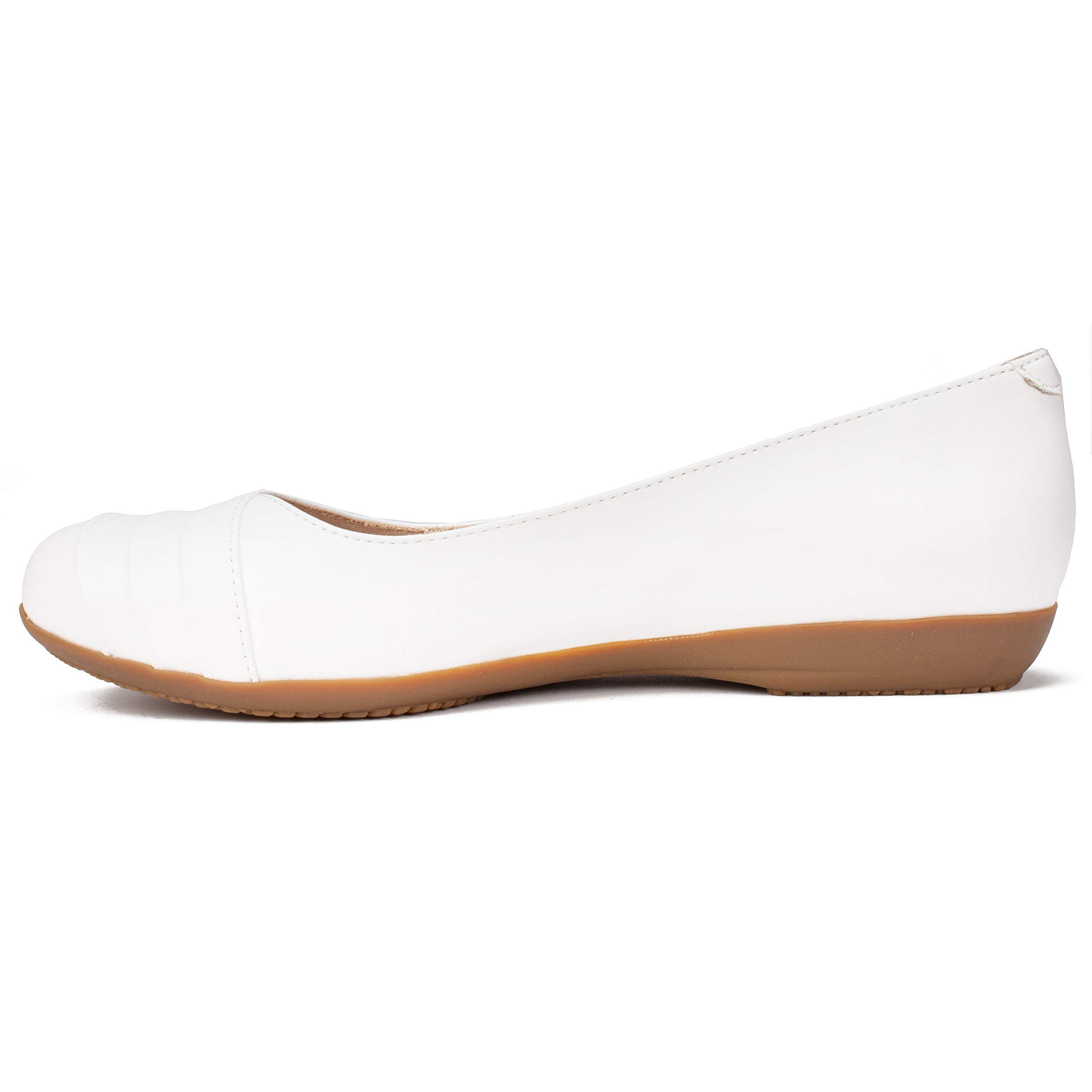 White Mountain Women's Clara Ballet Flats - Comfortable & Stylish for Work & Casual Wear