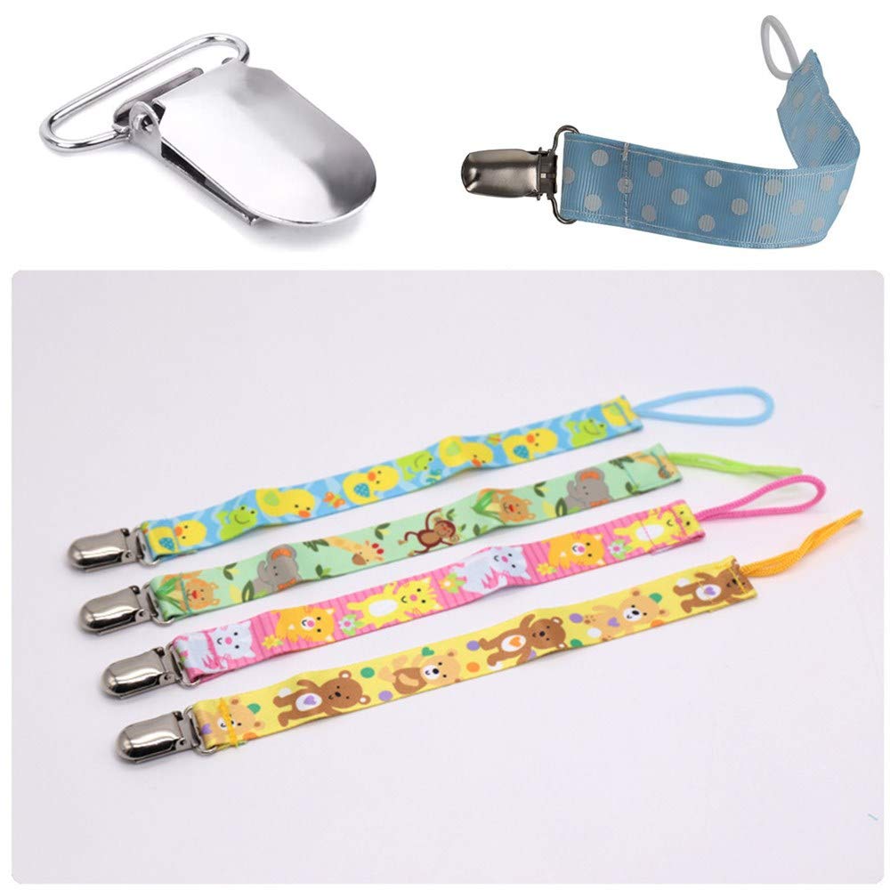 50 Pcs Metal Suspender Clips - 1 Inch T-Shape Pacifier Holder with Grip Teeth for Baby Dummies & Toys | Perfect for Baby Accessories, Pacifier Storage & Toy Organization