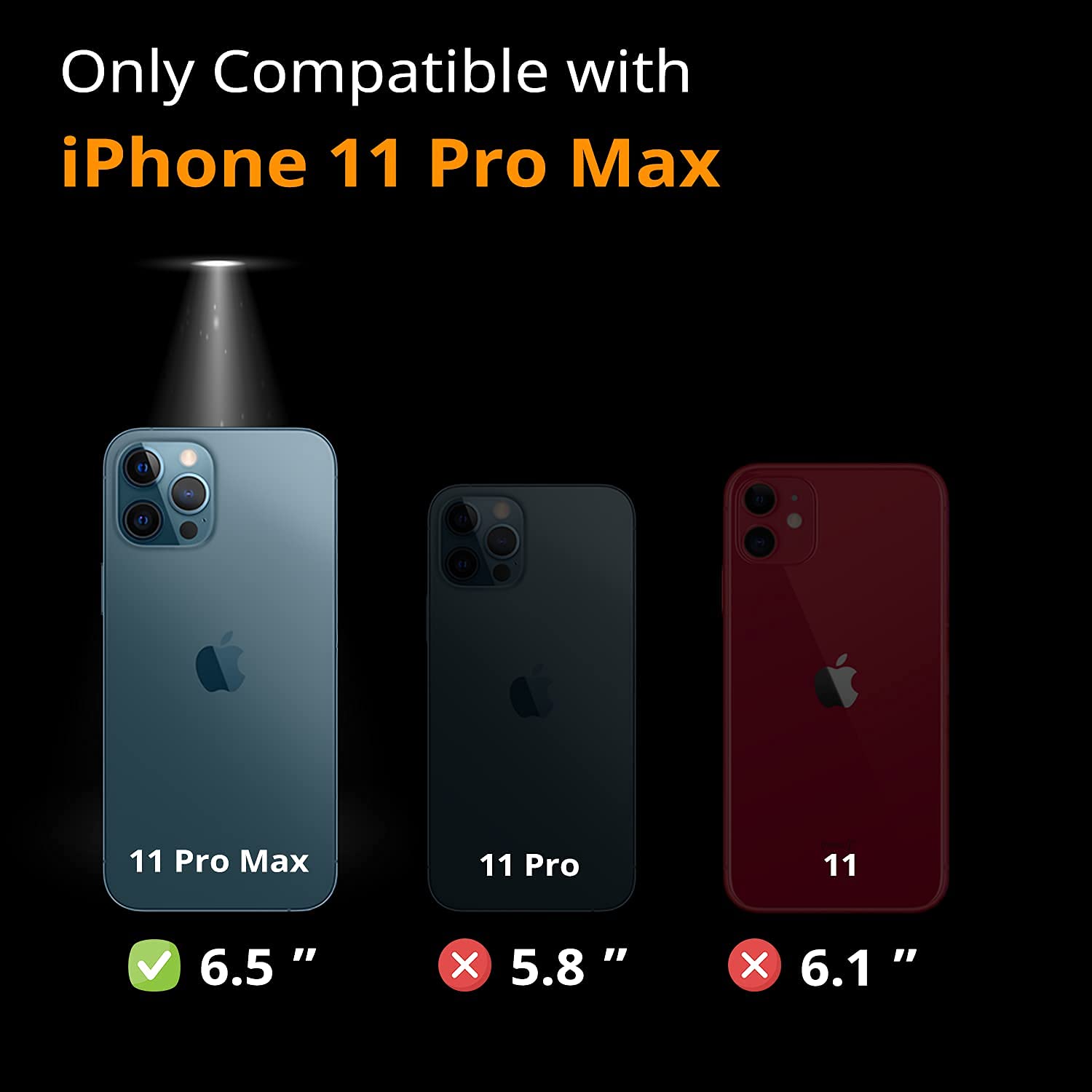 iPhone 11 Pro Max Titanium Metal Slim Battery Case - Military Drop Tested, Lightweight & Durable Protective Cover with Naked Feel - Compatible with iPhone 11 Pro Max (Navy Blue) | Perfect for Outdoor Adventures, Travel & Daily Protection