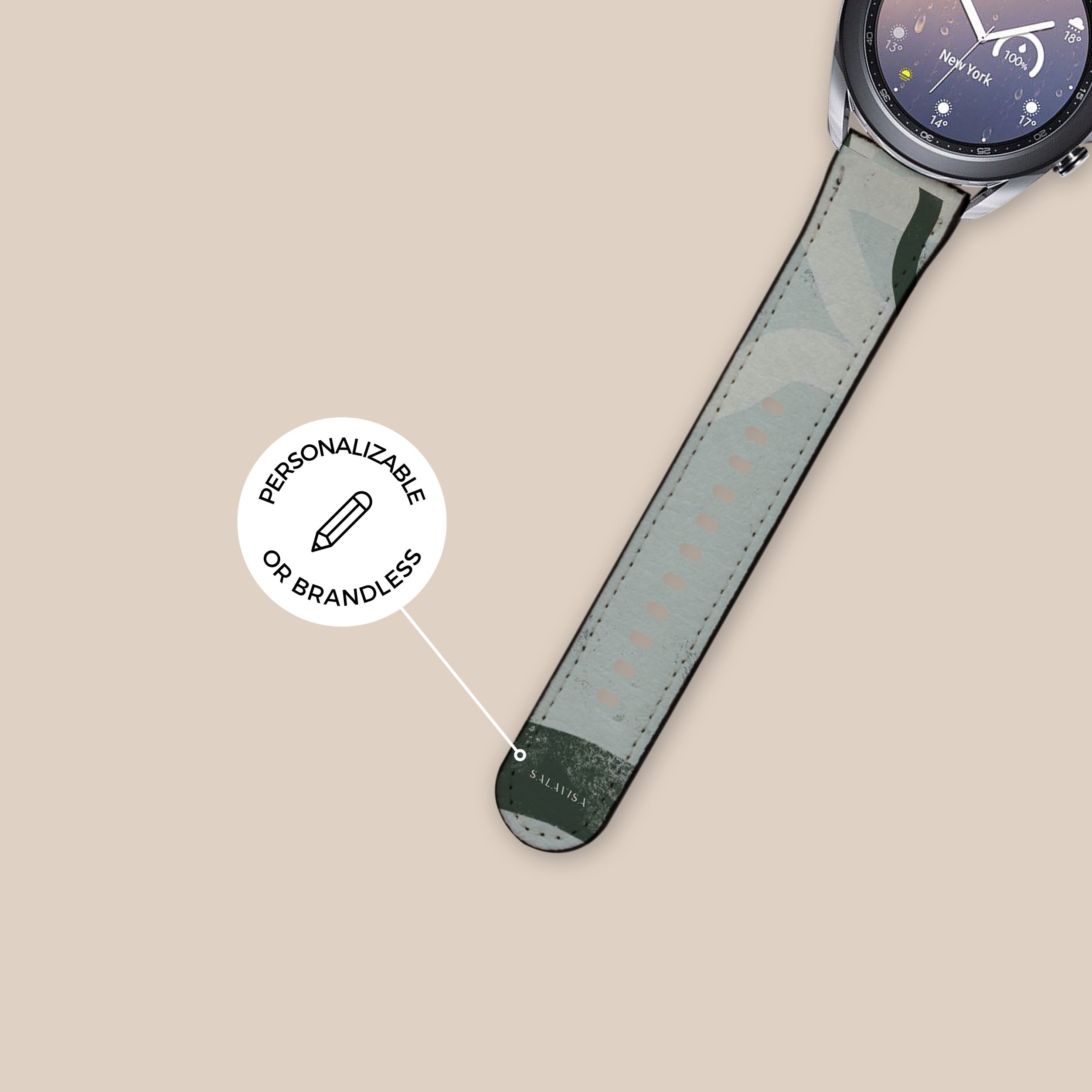 Premium Marine Green Organic Silicone Galaxy Watch Band - Eco-Friendly, Durable & Comfortable Strap for Samsung Galaxy Watch - Perfect for Swimming, Running & Outdoor Activities