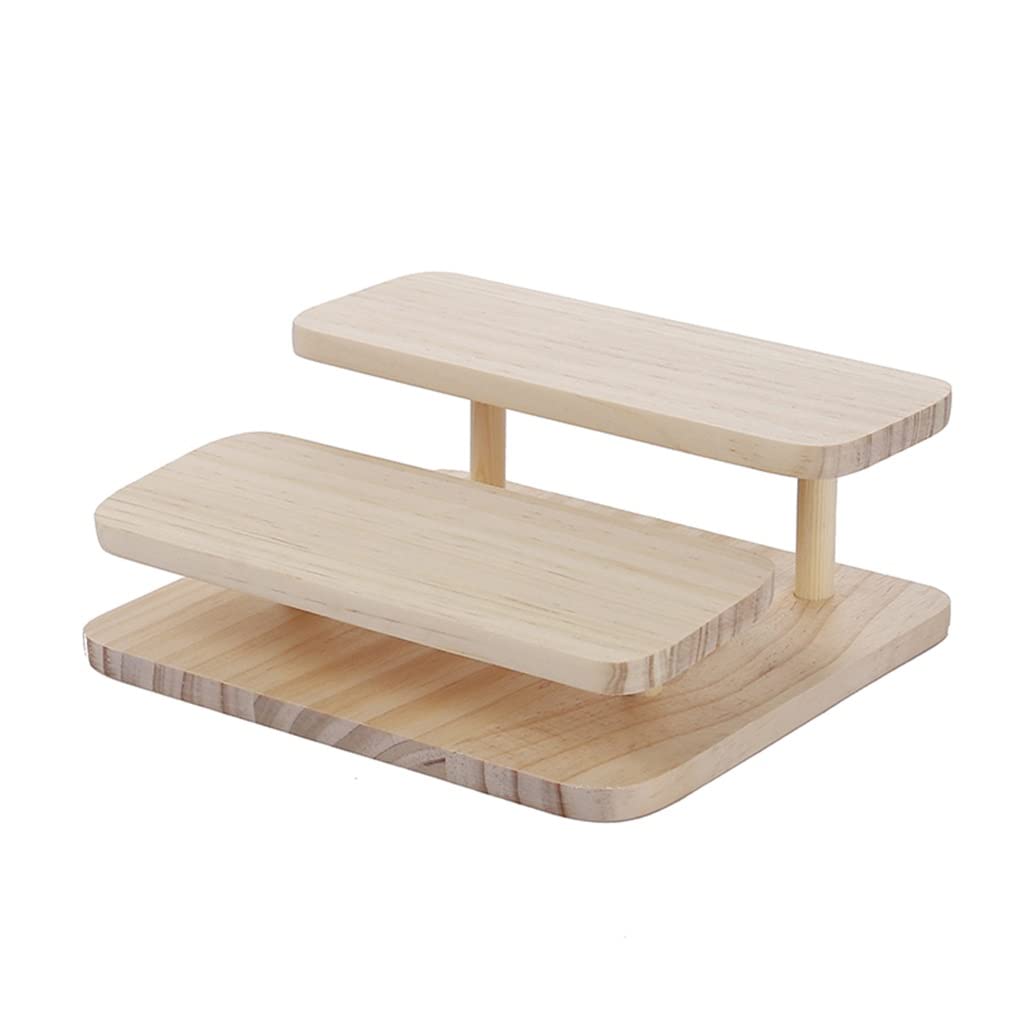 Assembleable Bamboo Sunglasses Stand - 2 to 4 Layer Glasses Display Organizer for Jewelry, Watches & Bracelets - Natural Color (2 Layers) - Perfect for Retail Stores, Boutiques & Home Organization
