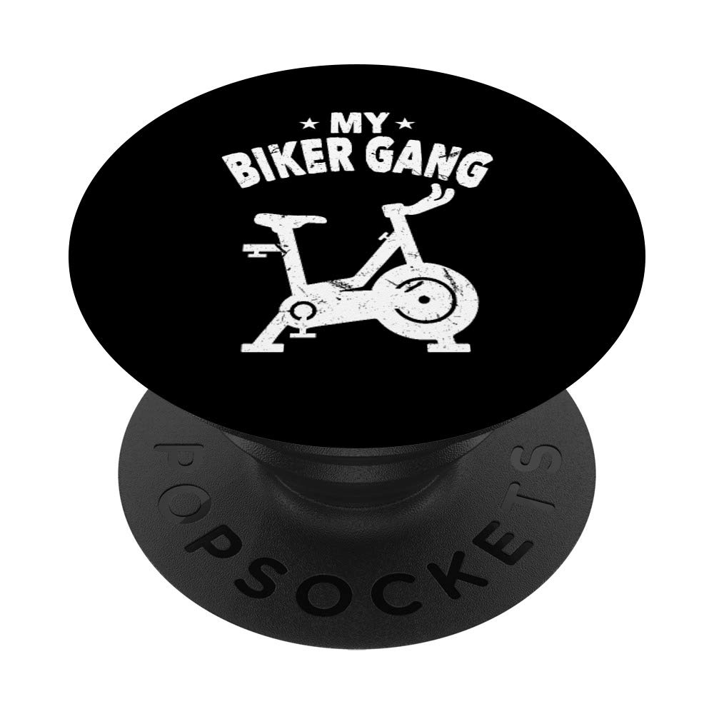 My Biker Gang | Funny Spin Class Fitness Gift - Swappable PopSocket PopGrip for Phones & Tablets | Perfect for Cycling Enthusiasts & Gym Lovers