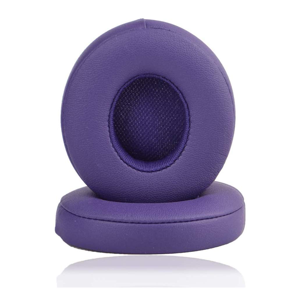 Replacement Ear Cushion Pads for Beats Solo 2 & Solo 3 Wireless Headphones - Soft Comfortable Purple Earpads - Perfect for Music, Gaming & Travel Accessories