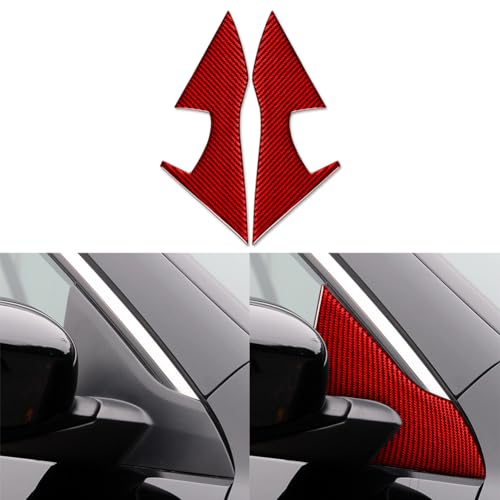Rearview Mirror B Pillar Panel Red