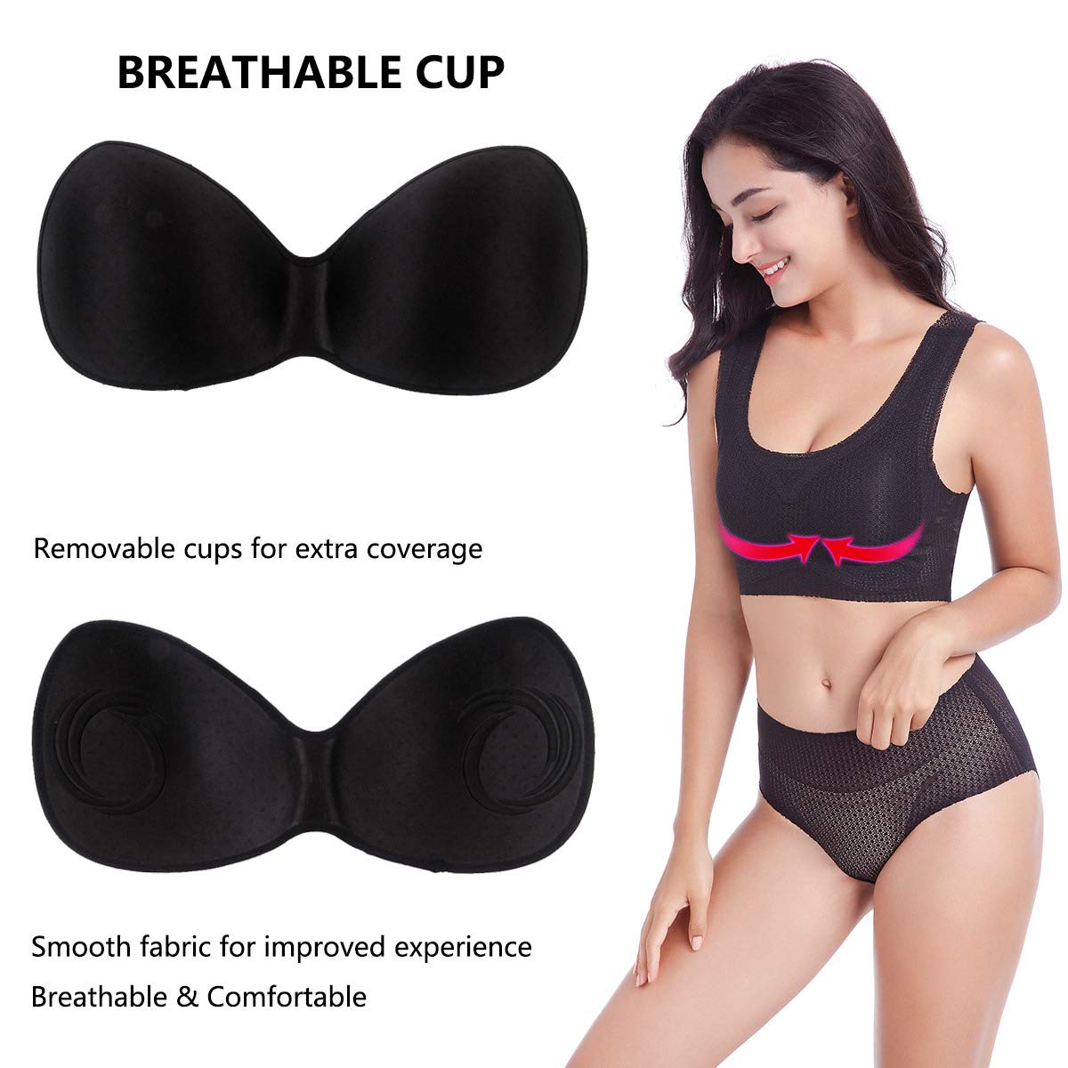 FEOYA Women's Sleep Bra Plus Size - Wireless Stretch Bralette for Comfort & Support - Ideal for Sleeping, Yoga, and Lounge Wear