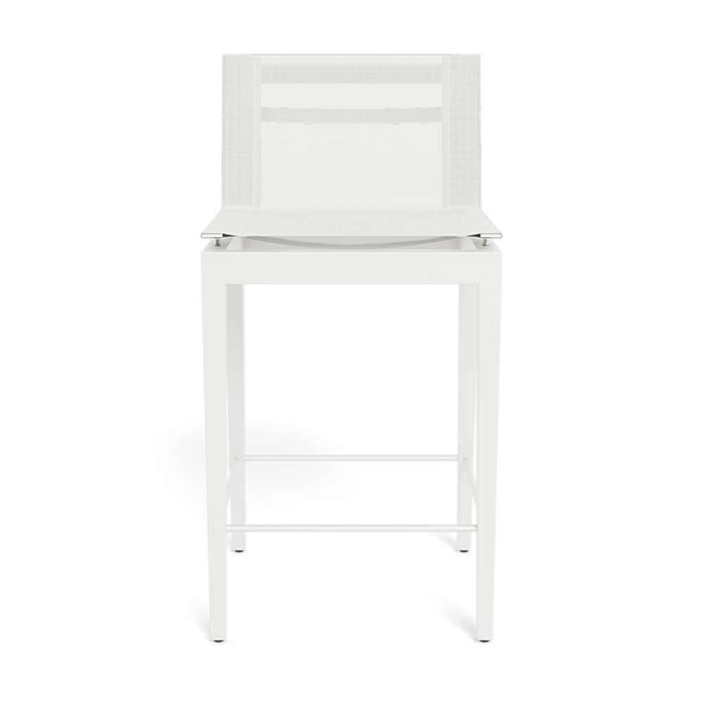 Byron Aluminum Outdoor Bar Stool - Rust-Resistant & Weatherproof Patio Bar Height Stool for Backyard, Poolside & Deck Use