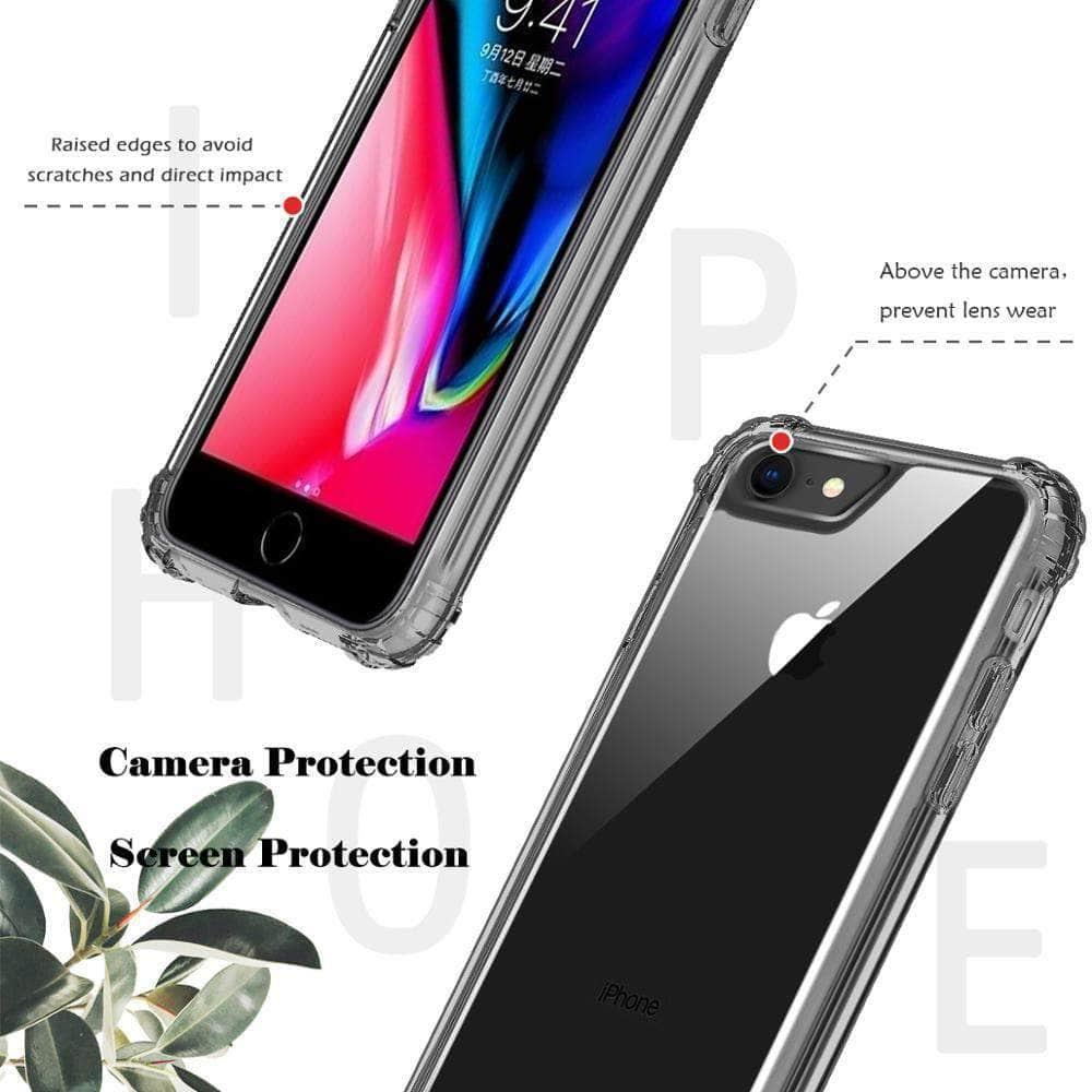 Shockproof Ultra Thin Clear TPU Case for iPhone SE 2020 - Slim Protective Cover for Everyday Use, Travel & Outdoor Activities