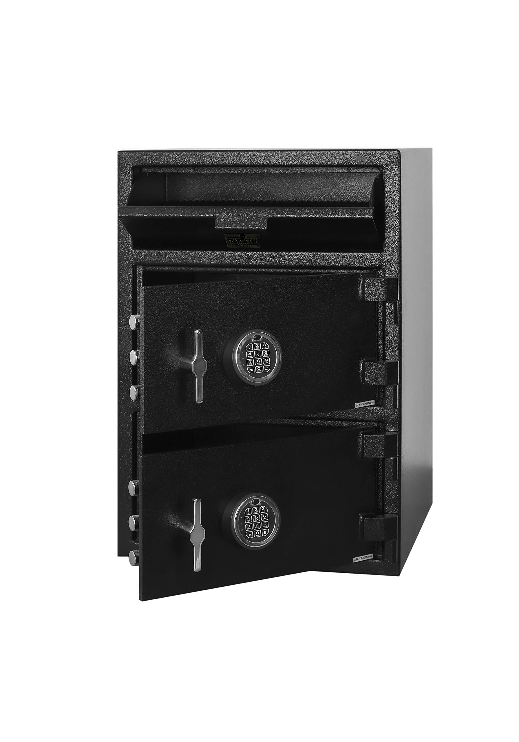 Templeton Large Electronic Drop Safe & Lock Box - 3.6 CBF Security Safe with Keypad Combination Lock, Anti-Fishing Protection & Key Backup - Ideal for Home, Office & Business Cash Storage