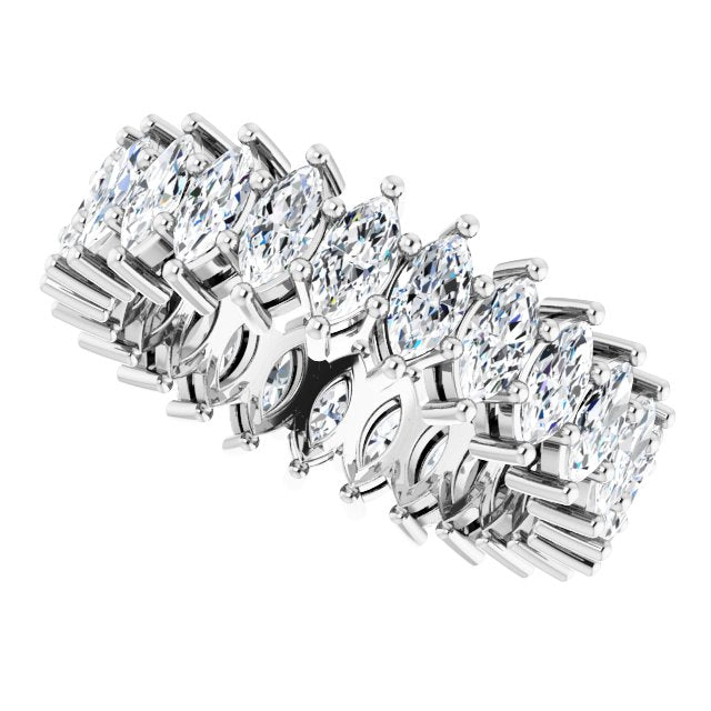 3.50 Carat Marquise Cut Diamond Eternity Wedding Band for Women - Elegant Anniversary Gift & Bridal Jewelry for Special Occasions