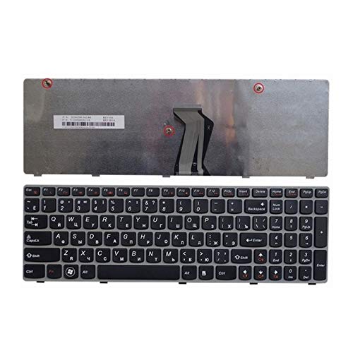 Original Lenovo G580 Z580A G585 Z585 G590 Z580 MP-10A33SU-686CW Russian Keyboard Replacement with Frame - Compatible Laptop Keyboard for Typing, Coding & Office Work