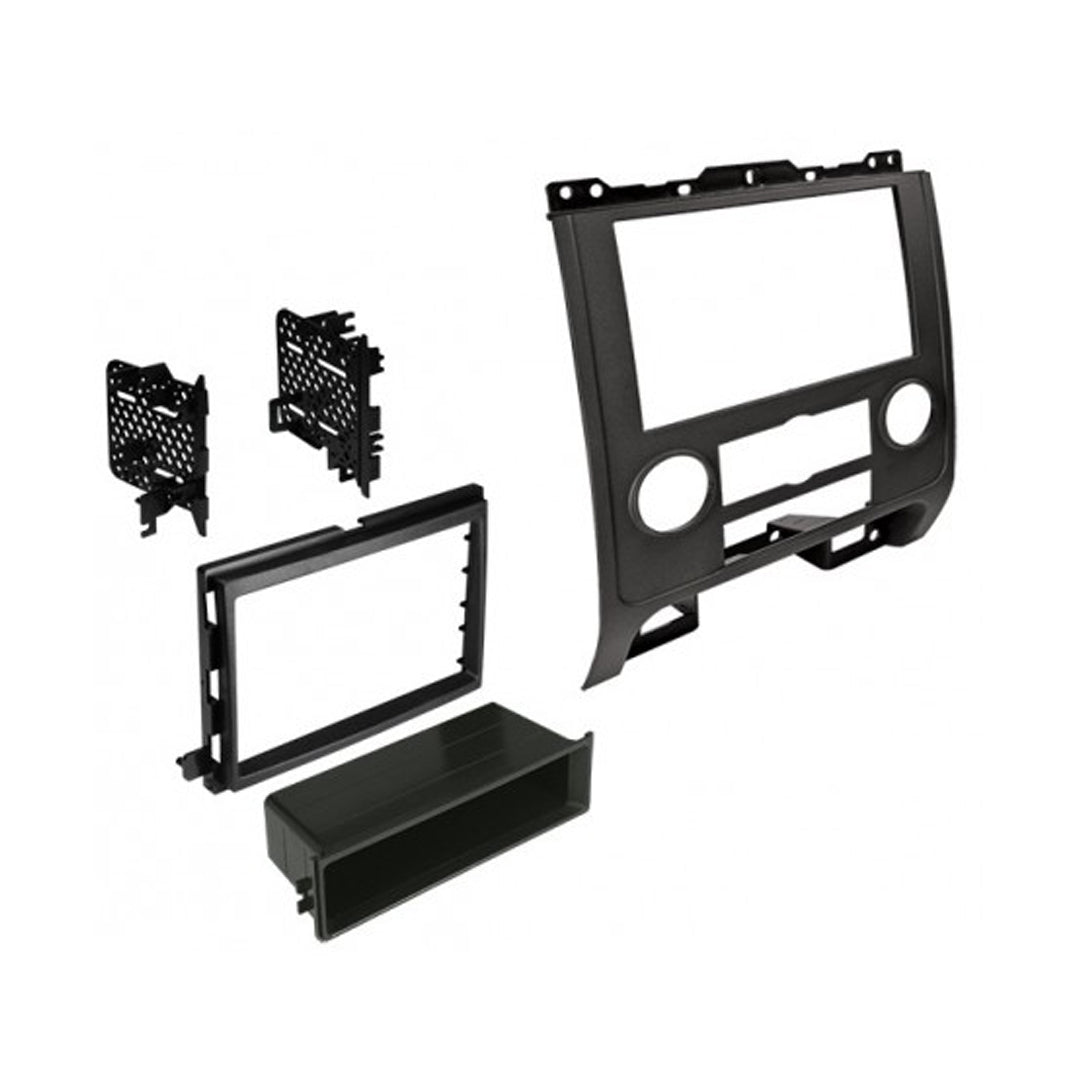 2008-2012 Ford Escape & 2008-2011 Mercury Mariner/Mazda Tribute Single/Double DIN Car Stereo Radio Dash Kit - ISO Mount with Storage Pocket | Perfect for Aftermarket Audio System Installation & Car Interior Upgrade