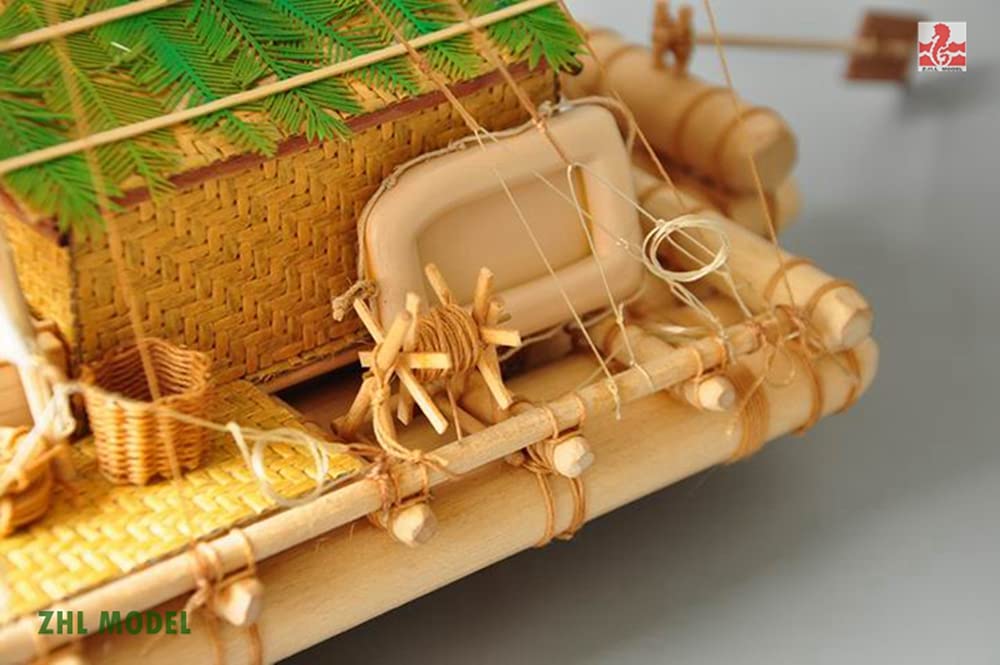 Kon-Tiki Raft Wooden Model Ship Kit - 1/18 Scale 15.8