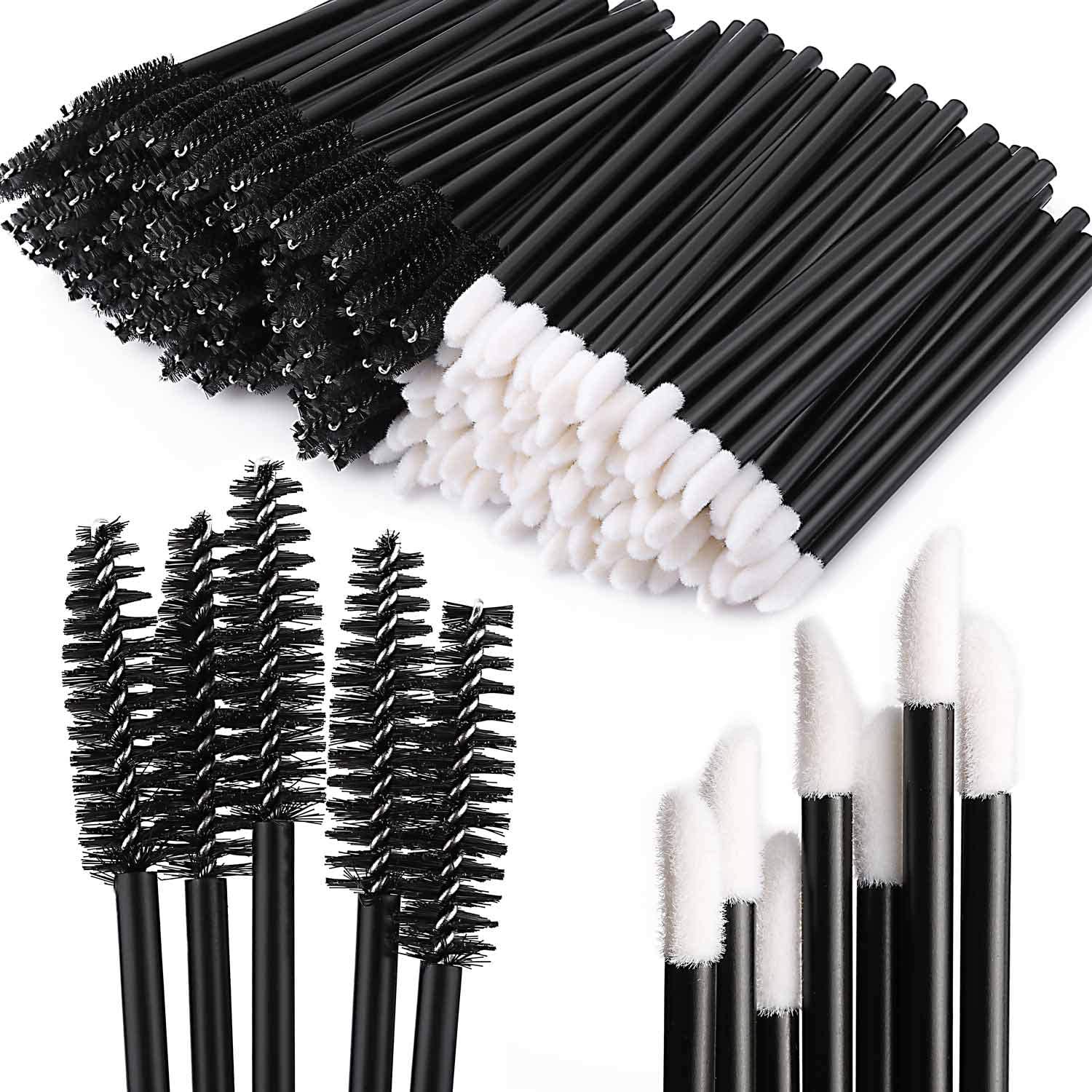 50pcs Disposable Lip Wands & Mascara Brushes - Professional Lip Gloss Applicators, Eyelash Brushes for Makeup Artists - Perfect for Salons, Beauty Kits & DIY Makeup (Multicolor) - Ideal for Lipstick Sampling, Lash Extensions & Hygienic Makeup Application