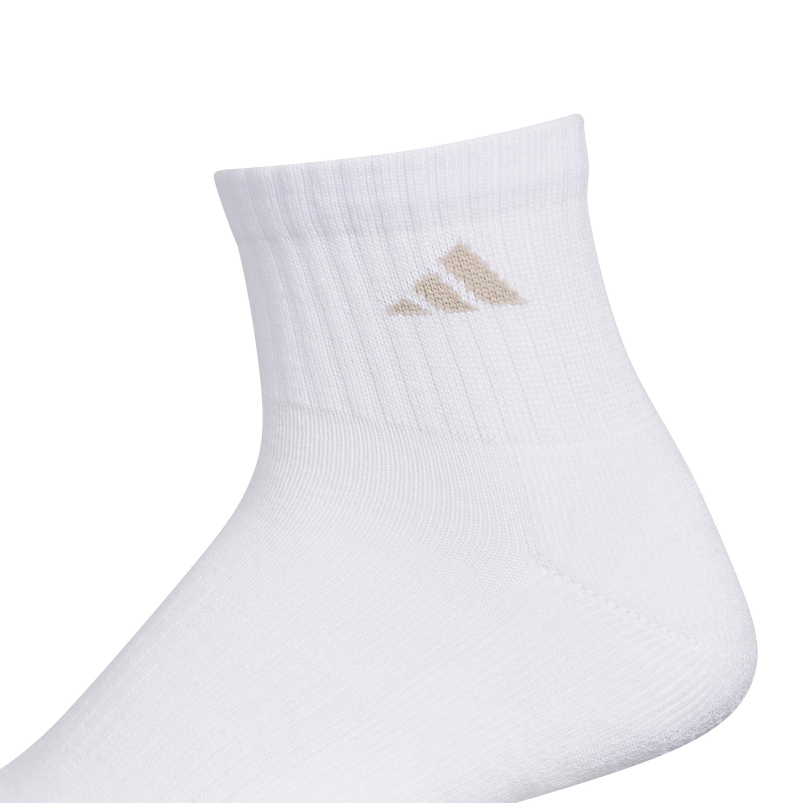 Adidas Men's Athletic Cushioned Quarter Socks with Arch Compression - 6 Pairs Pack - Perfect for Running, Gym Workouts & Everyday Comfort