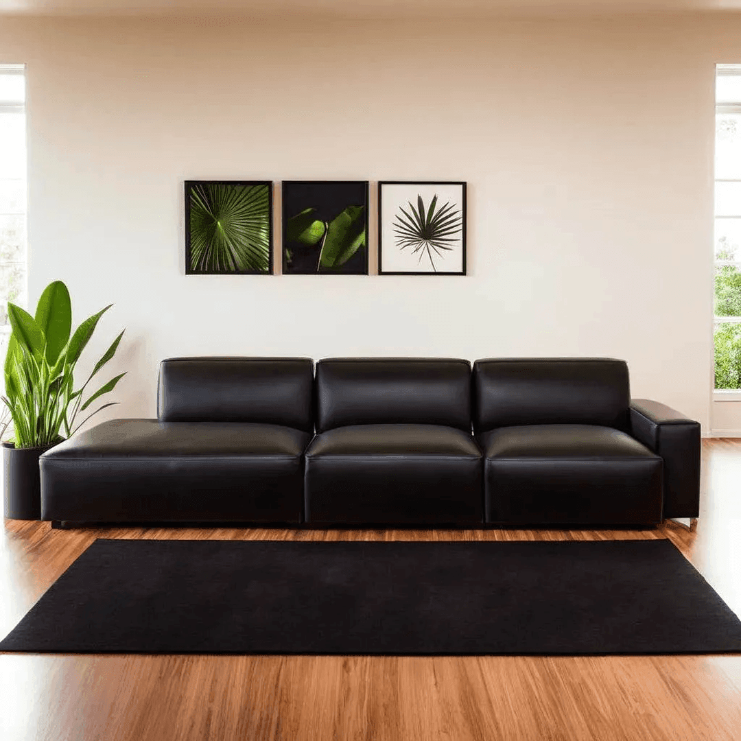 Premium Giacomo 4-Seater Extended Leather Sofa – Luxurious Comfort for Living Room, Lounge & Home Theater
