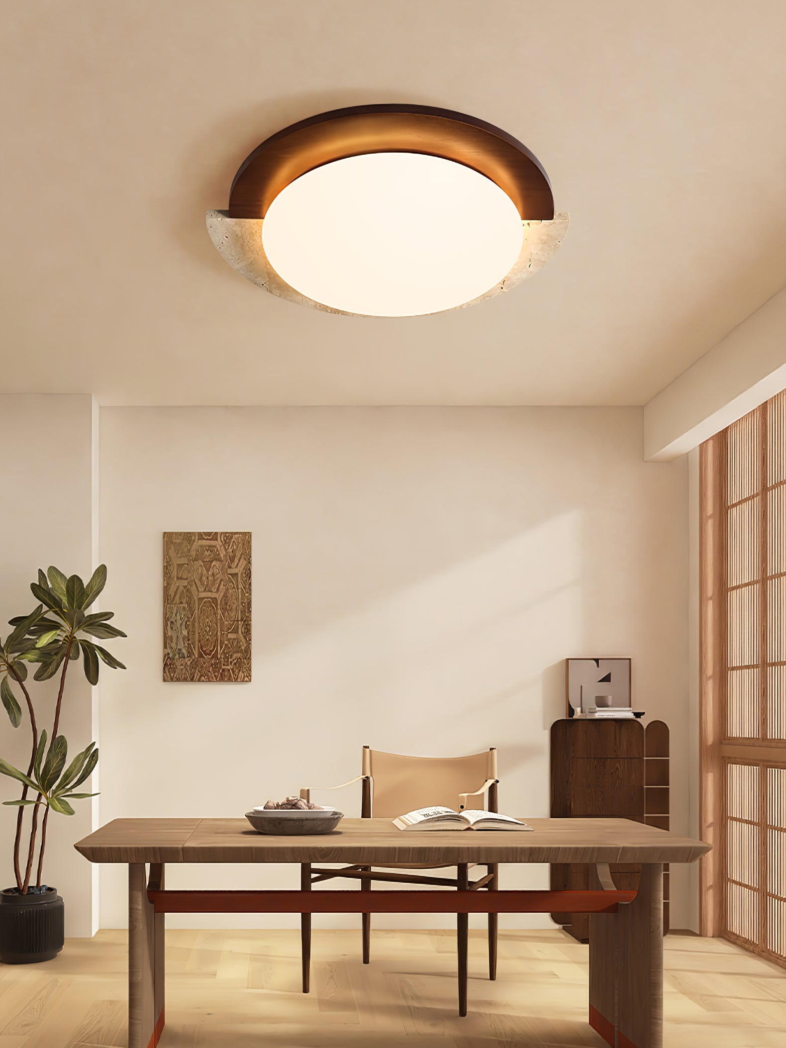 Eclipse Halo LED Ceiling Light - Modern Round Flush Mount Fixture for Bedroom, Living Room & Kitchen Lighting | Dimmable Indoor Ambient Light