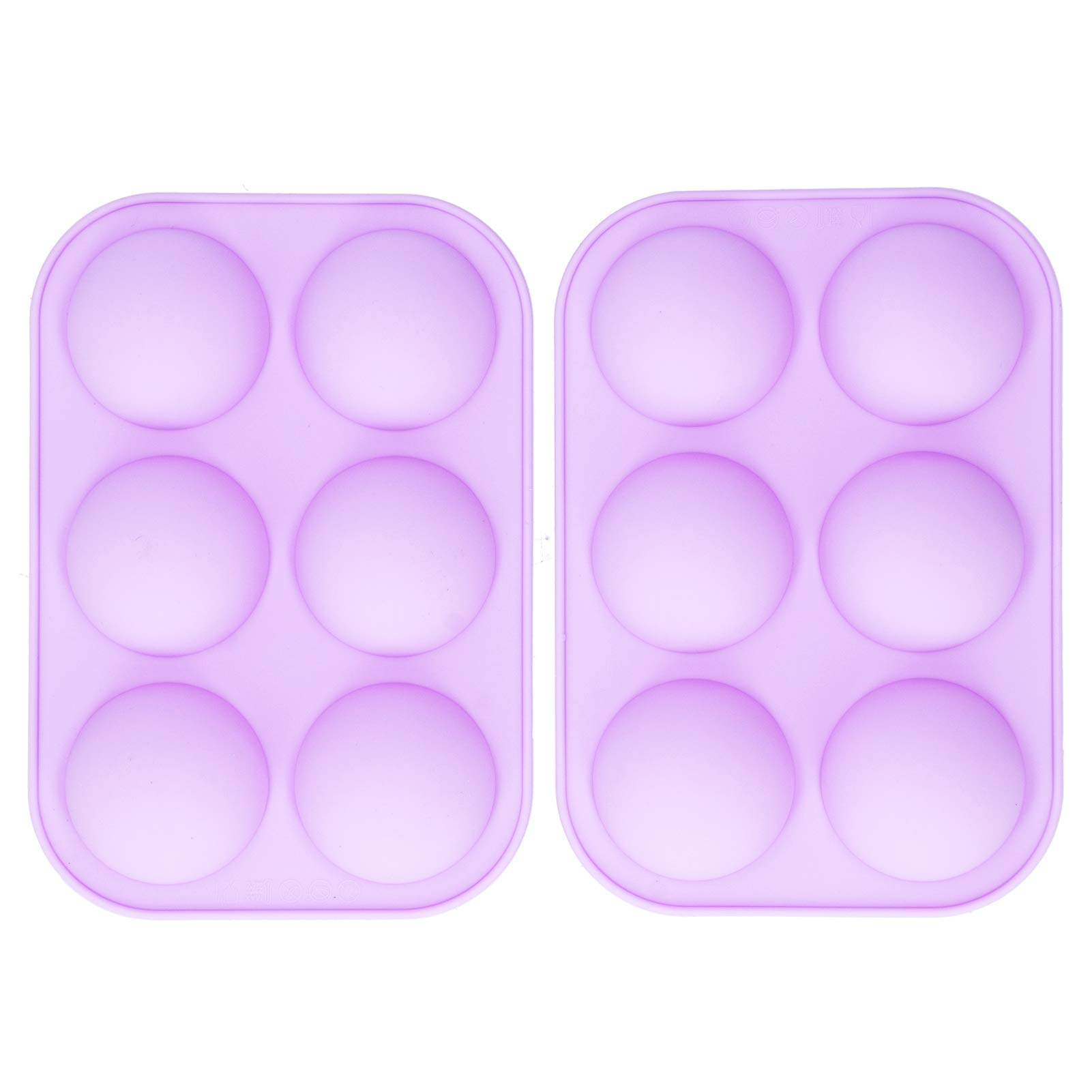 Premium 6-Cell Silicone Half Sphere Mold - Food Grade, Microwave & Freezer Safe for Baking, Candy Making & Ice Cubes - Perfect for Cakes, Desserts & Party Treats