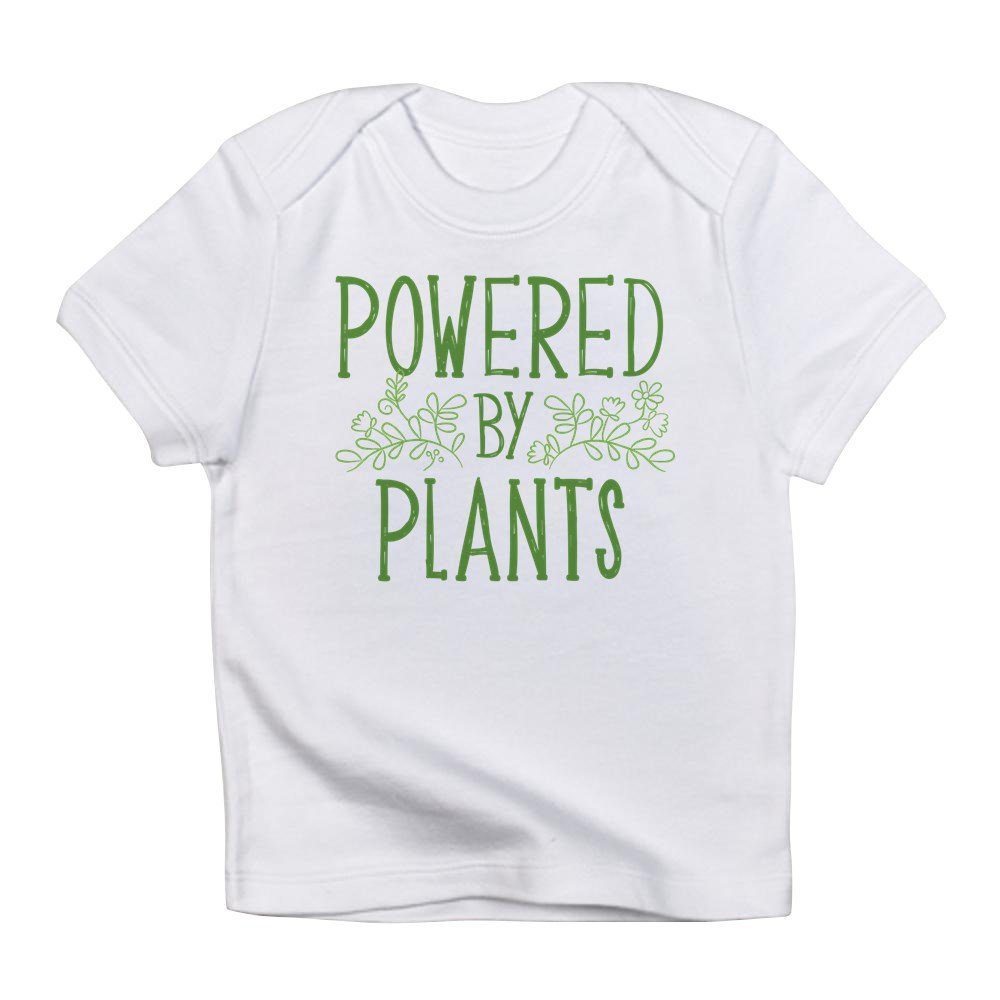 Powered by Plants Infant T-Shirt - Organic Cotton Baby Tee for Boys & Girls | Perfect for Playdates, Daycare & Family Photos