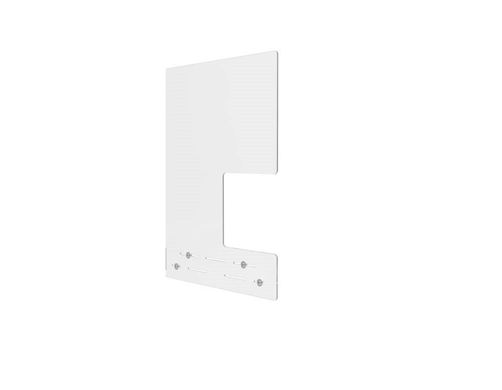 2-Pack Clear Acrylic Safety Barrier with Side Pass-Through - 23.75