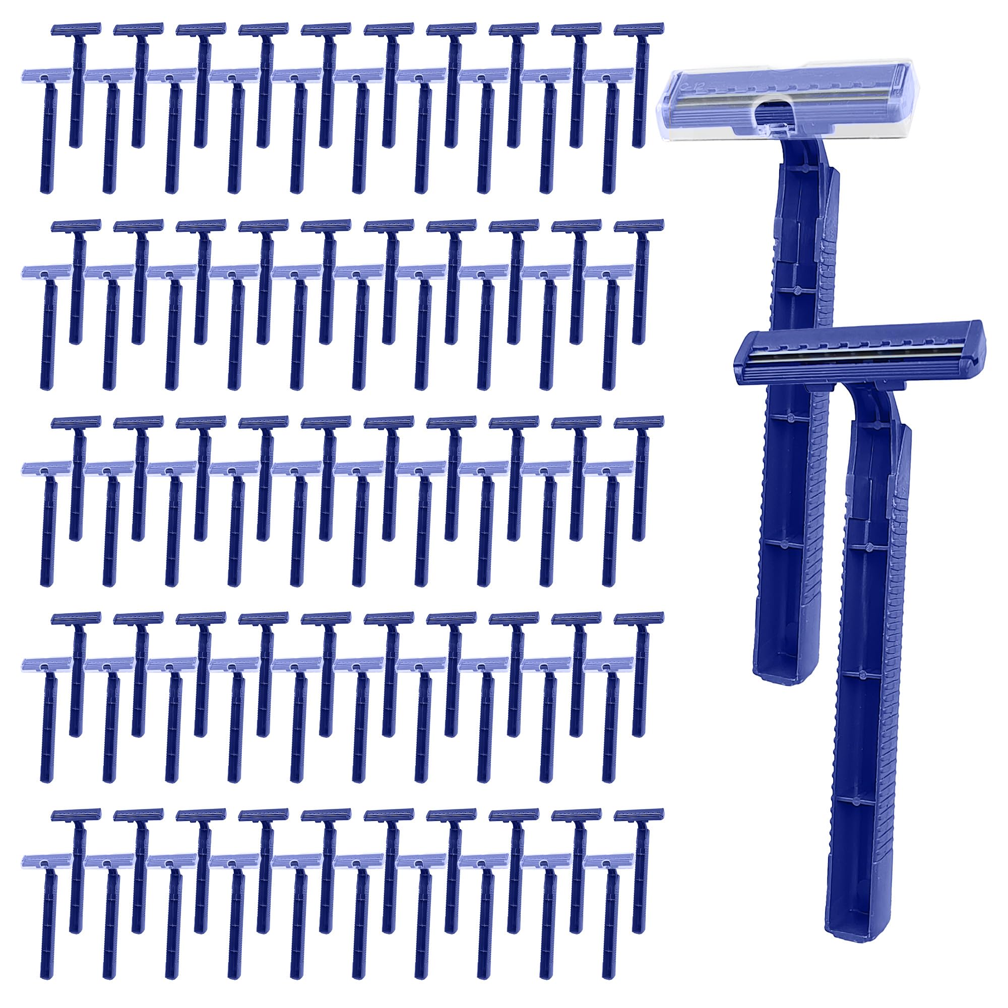 200 PCS Stainless Steel Disposable Razors for Men & Women - Bulk Plastic Manual Shaving Razors for Travel, Hotels, Bathing & Personal Grooming - Durable & Portable for Home, Gym & On-the-Go Use