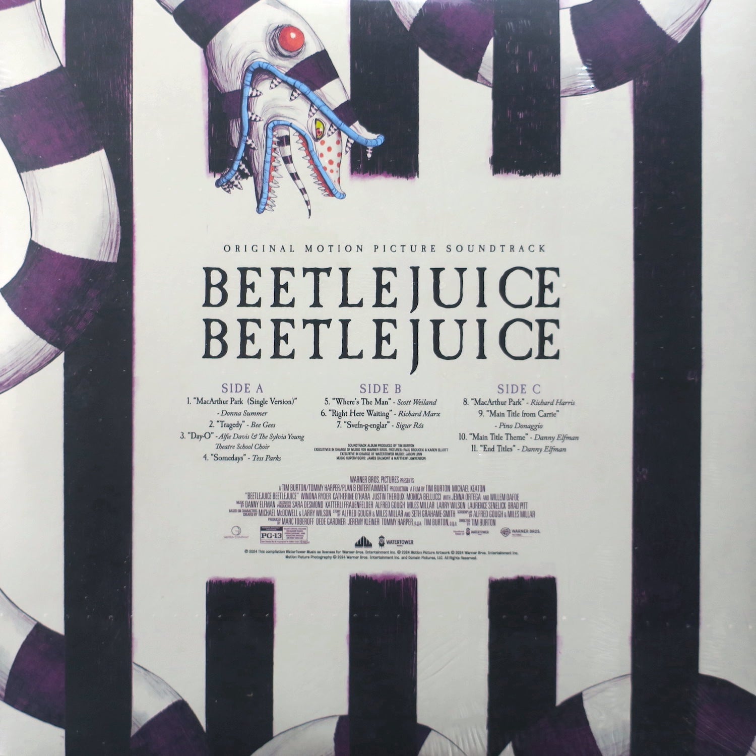 BEETLEJUICE BEETLEJUICE Original Motion Picture Soundtrack - Limited Edition Splatter Vinyl 2LP Record - Perfect for Halloween Parties & Movie Night Collectibles