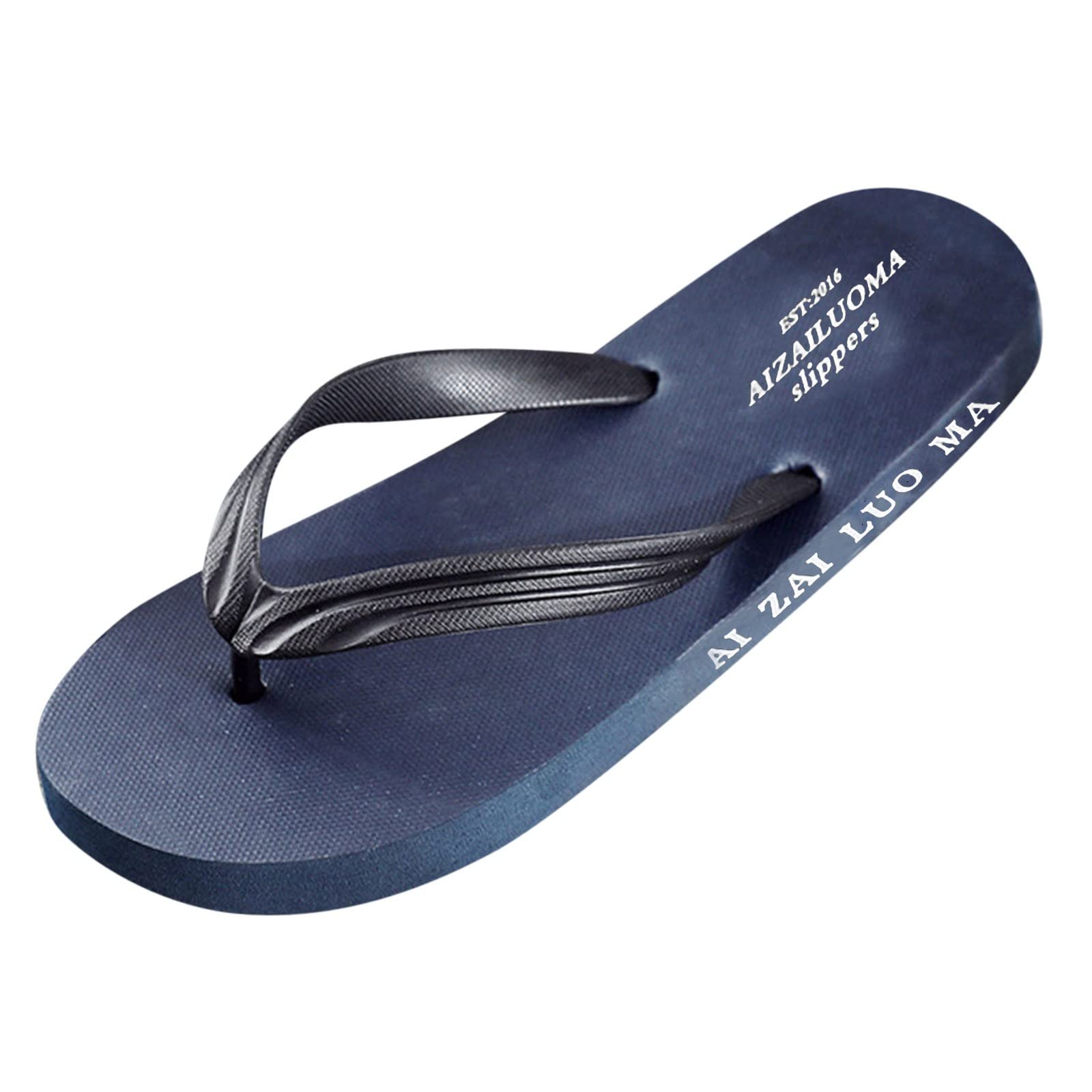 Breathable Memory Foam Flip-Flops for Men - Comfortable Summer Slippers for Home, Beach & Outdoor Use - Lightweight Slip-On House Shoes