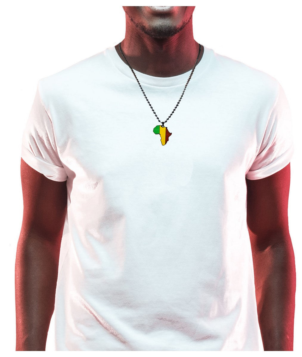 Authentic Mali Flag Pendant Necklace with Africa Map Charm - African Pride Jewelry for Women & Men - Perfect for Cultural Events, Travel & Gifts