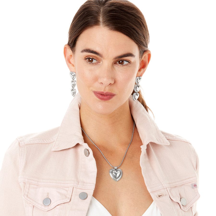 Big Sky Heart Necklace for Women - Sterling Silver Pendant with 18