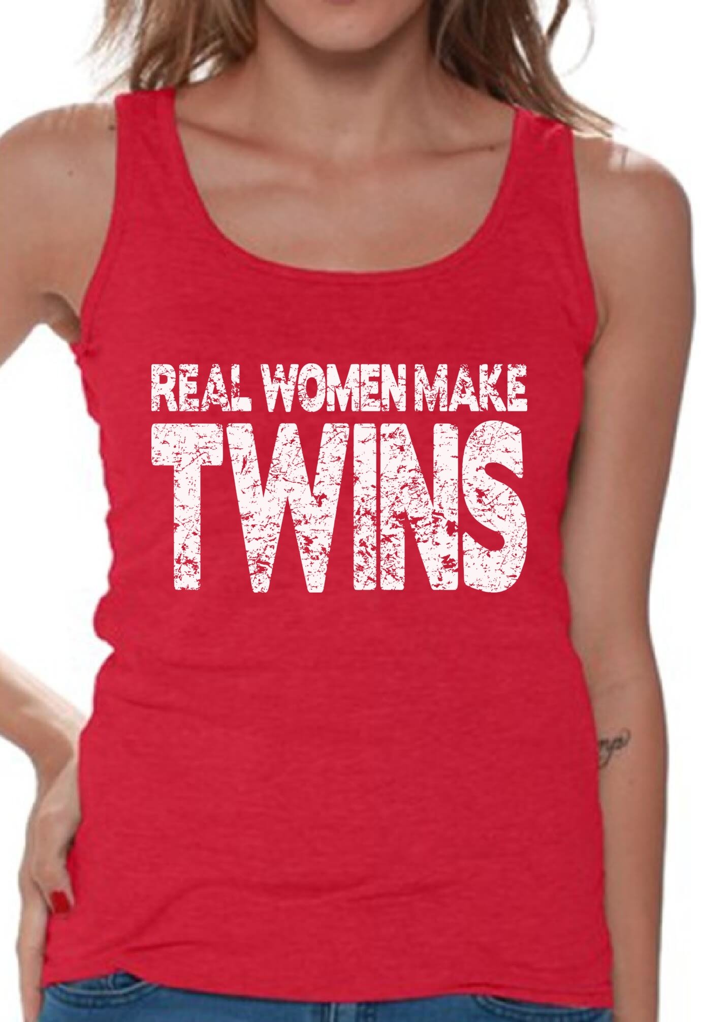 Awkwardstyles Women's Twin Pregnancy Tank Top - Comfortable Maternity Shirt for Expecting Mothers | Perfect for Baby Showers, Gender Reveals & Maternity Photos