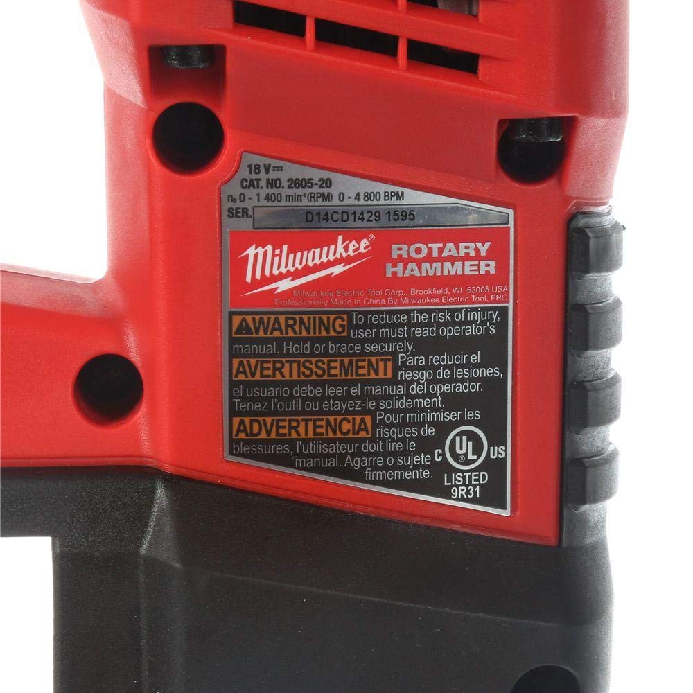 20V Cordless Rotary Hammer Drill with Lithium-Ion Battery - Heavy Duty Concrete Drilling for Construction, Masonry & DIY Home Projects