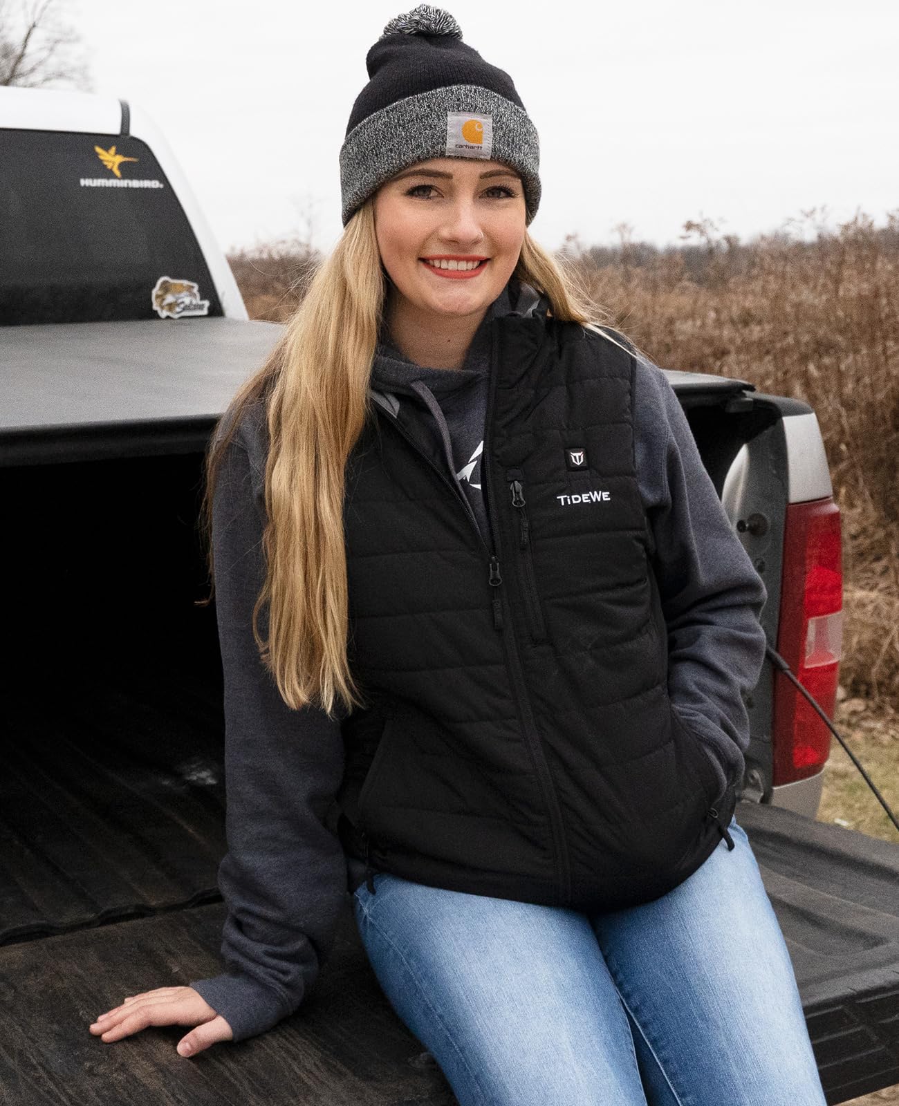 TIDEWE Women's Lightweight Heated Vest with Rechargeable Battery Pack - Winter Warm Jacket for Hunting, Hiking & Outdoor Activities
