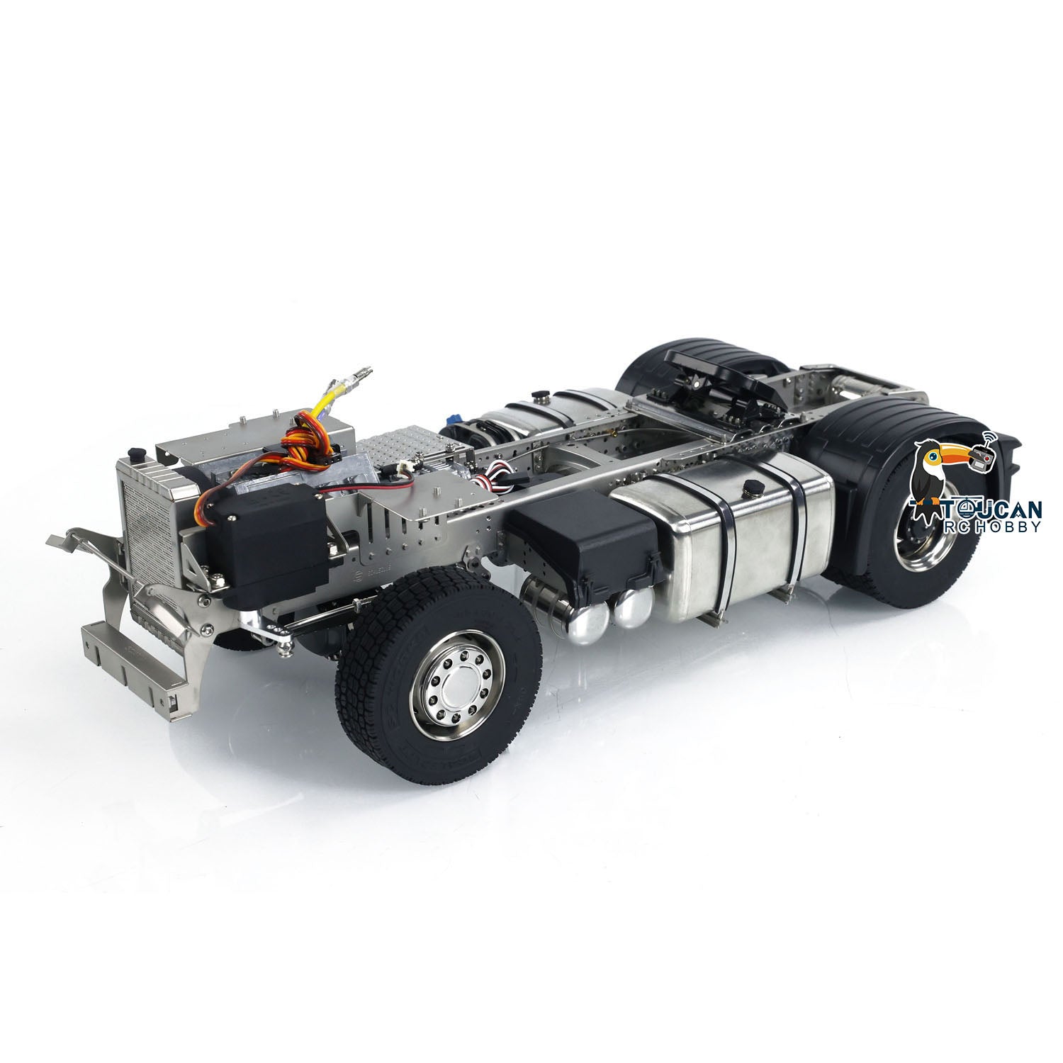 1/14 Scale 4x4 Metal Chassis DIY Parts for RC Tractor Truck R620 R730 - Remote Control Car Model with 3 Speed Transmission | Perfect for RC Enthusiasts & Hobbyists Building Custom Off-Road Vehicles